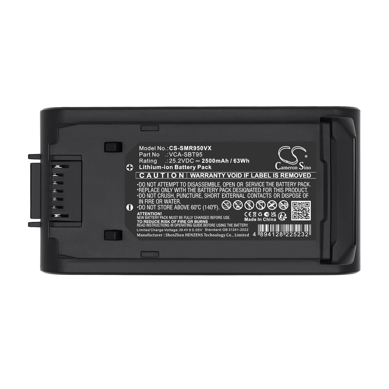 25.2V, Li-ion, 2500mAh, Battery fits Samsung Bespoke Jet Pet Stick Vacuum, Jet 85, 63Wh Vacuum Cameron Sino Technology Limited