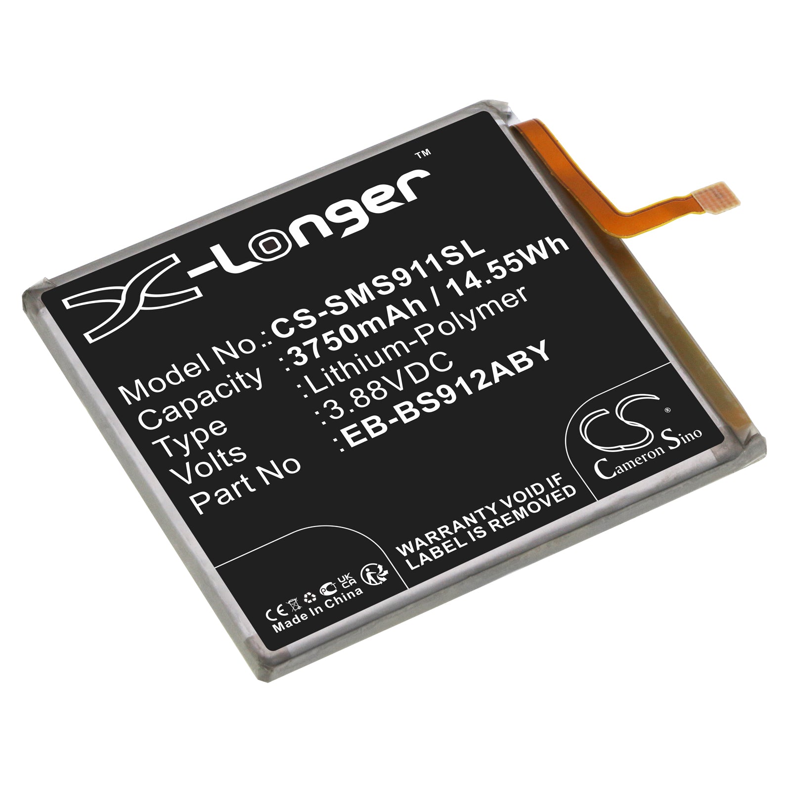 Li-Polymer, Mobile, SmartPhone Battery fits Samsung Galaxy S23, Galaxy S23 5g, 3.88V, 3750mAh Mobile & SmartPhone Cameron Sino Technology Limited