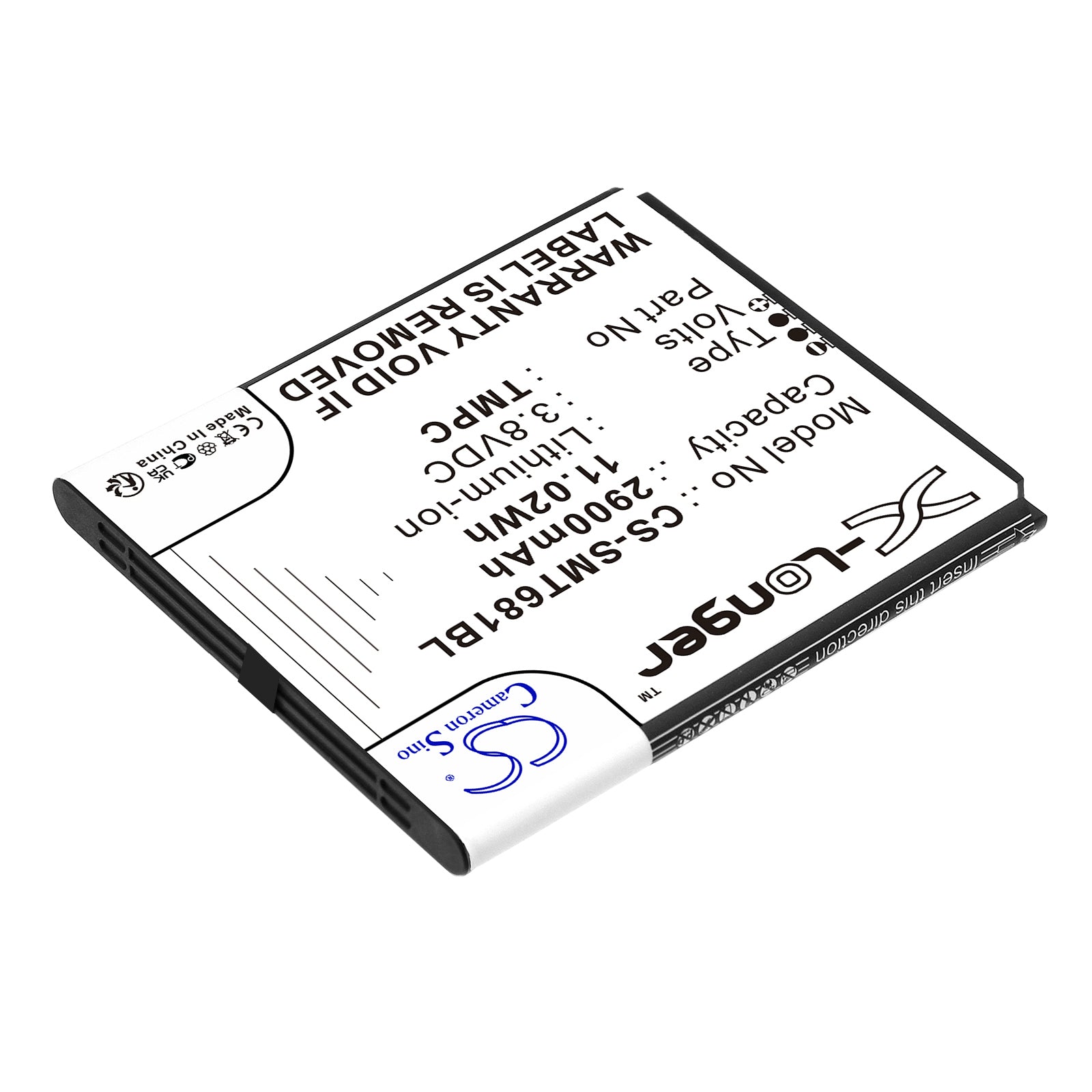 Li-ion, Payment Terminal Battery fits Sunni P2 Lite Se, T6810, 3.8V, 2900mAh Payment Terminal Cameron Sino Technology Limited