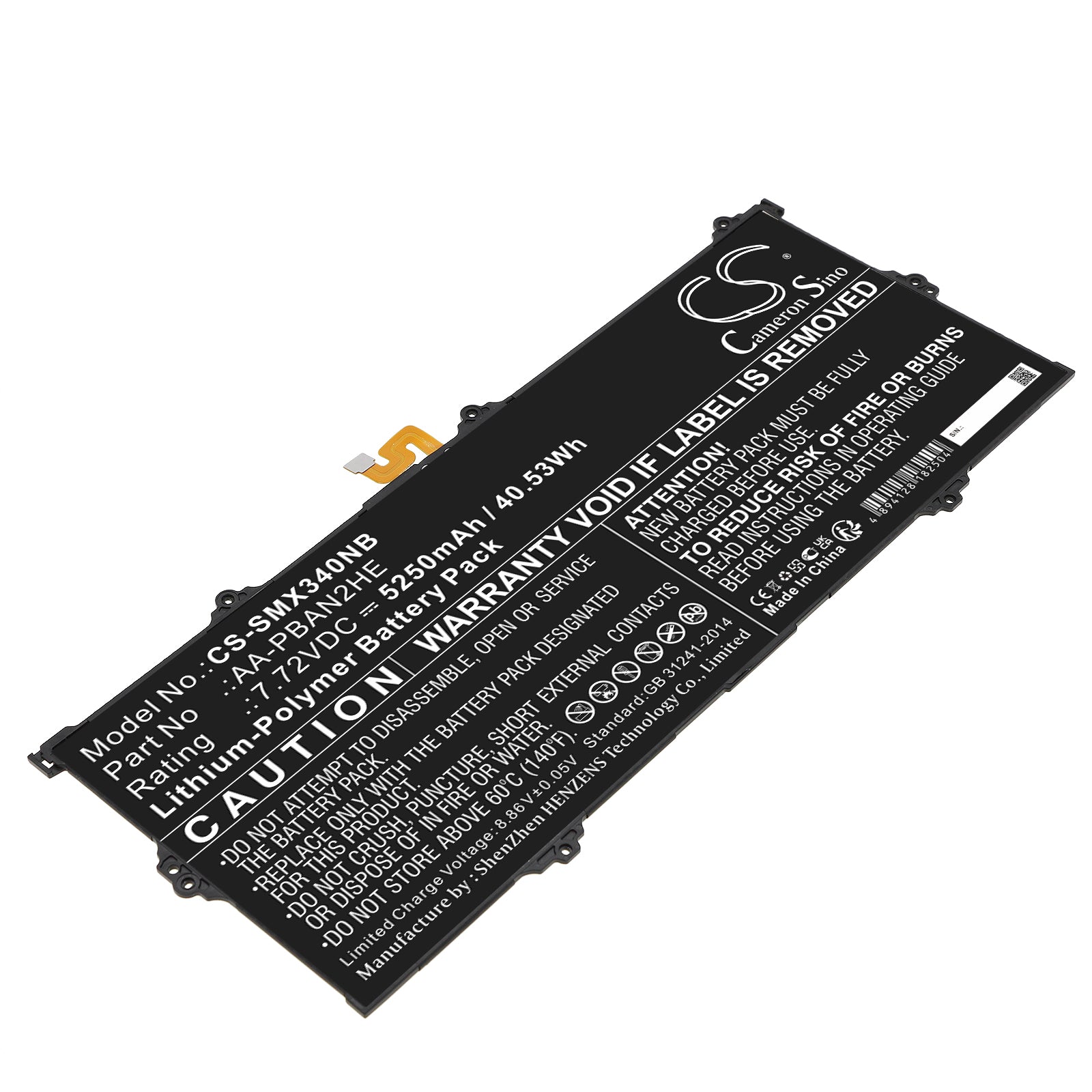 Li-Polymer, Notebook, Laptop Battery fits Samsung Galaxy Book Go, Xe340xda-ka1it, 7.72V, 5250mAh Notebook, Laptop Cameron Sino Technology Limited