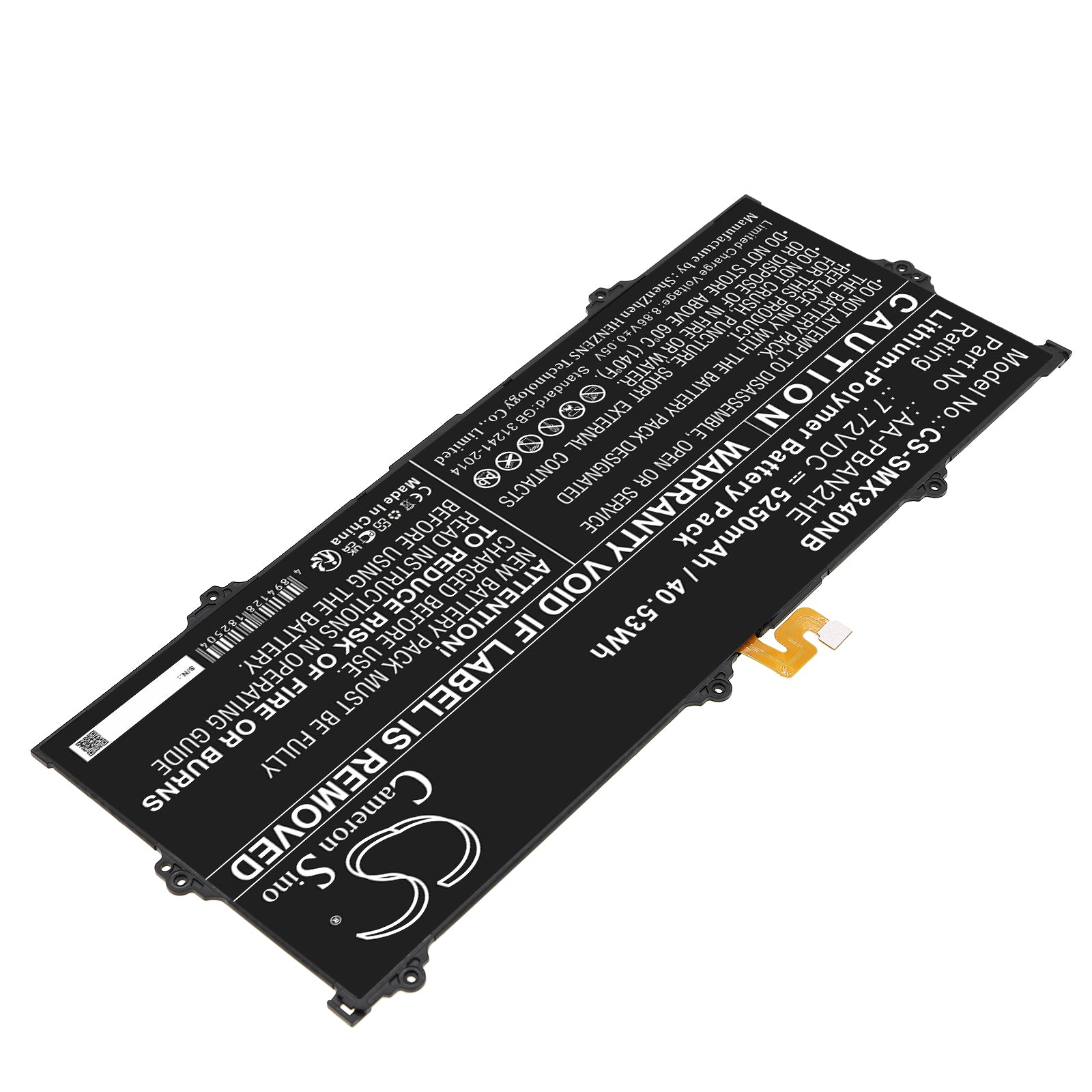 Li-Polymer, Notebook, Laptop Battery fits Samsung Galaxy Book Go, Xe340xda-ka1it, 7.72V, 5250mAh Notebook, Laptop Cameron Sino Technology Limited