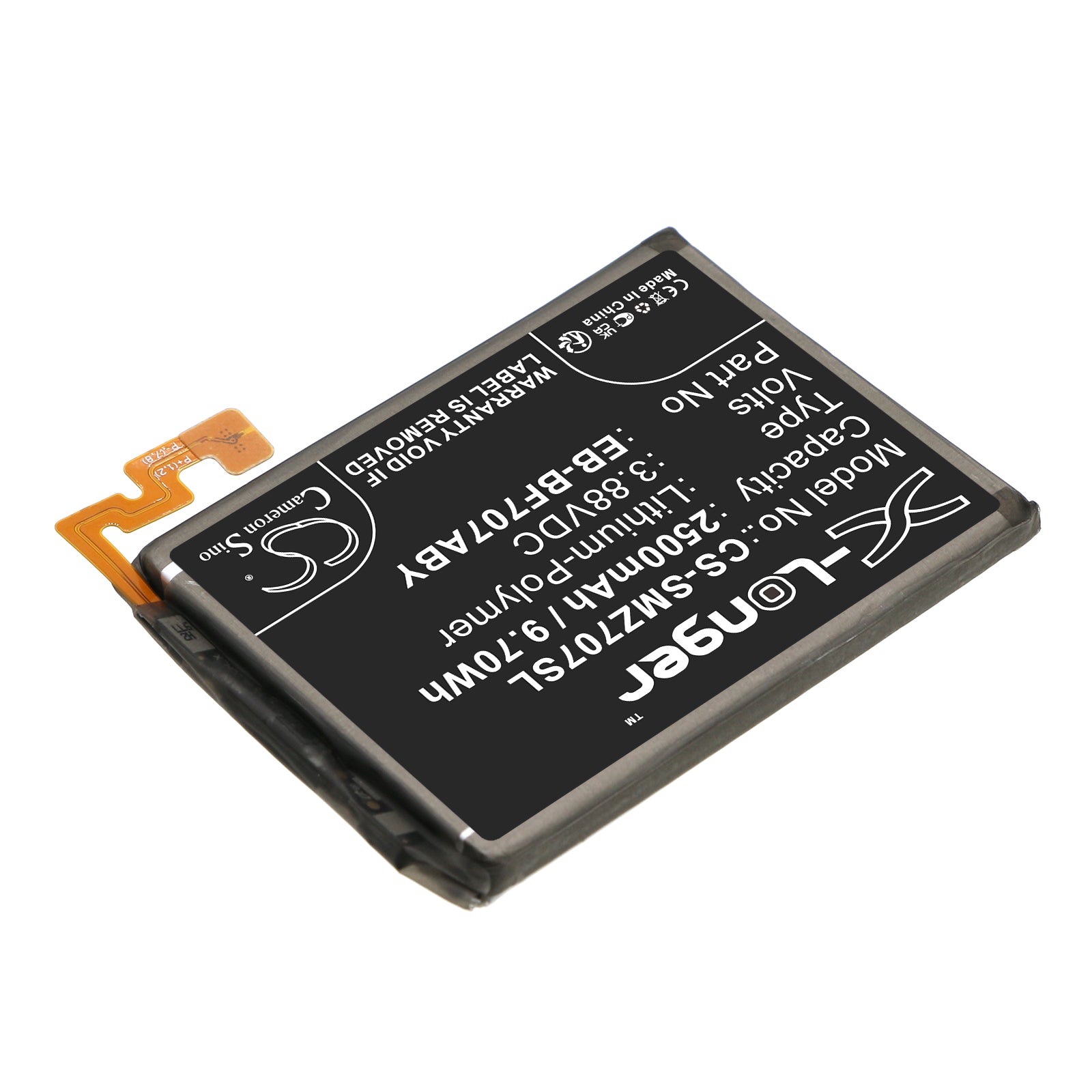 Li-Polymer, Mobile, SmartPhone Battery fits Samsung Galaxy Z Flip 5g, Galaxy Z Flip F707u, 3.88V, 2500mAh Mobile & SmartPhone Cameron Sino Technology Limited