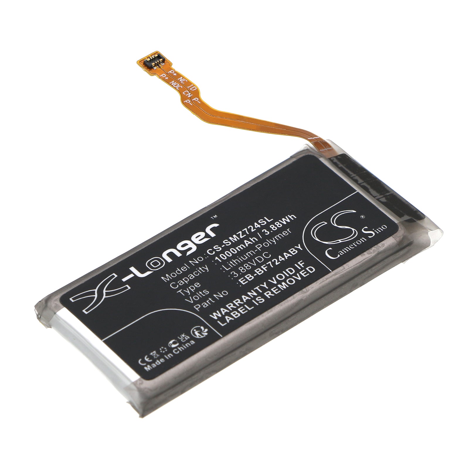 Li-Polymer, Mobile, SmartPhone Battery fits Samsung Galaxy Z Flip 4, Galaxy Z Flip 4 5g Uw, 3.88V, 1000mAh Mobile & SmartPhone Cameron Sino Technology Limited