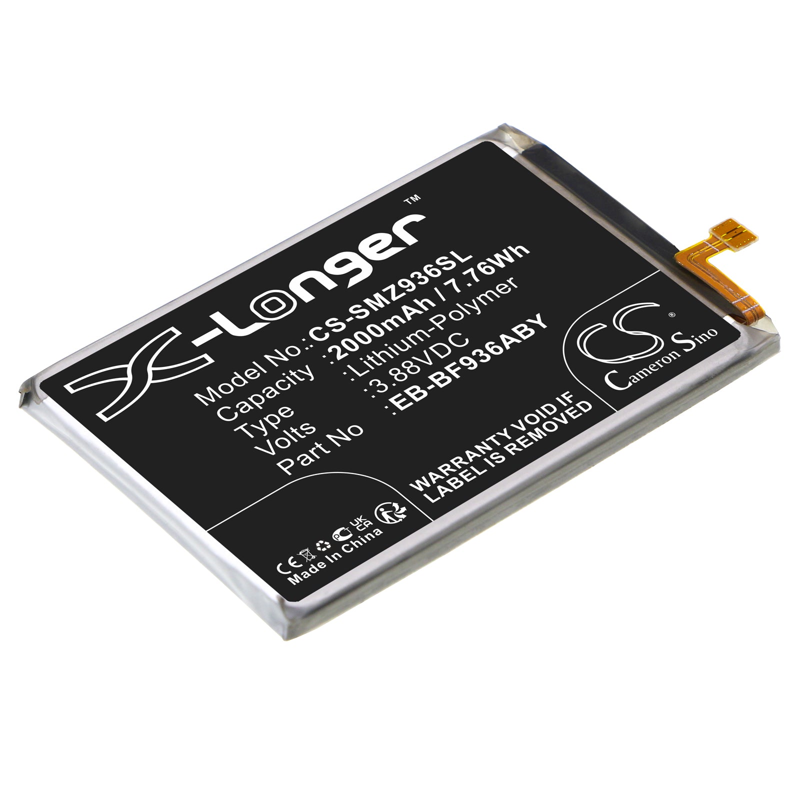 Li-Polymer, Mobile, SmartPhone Battery fits Samsung Galaxy Z Fold4, Sc-55c, 3.88V, 2000mAh Mobile & SmartPhone Cameron Sino Technology Limited