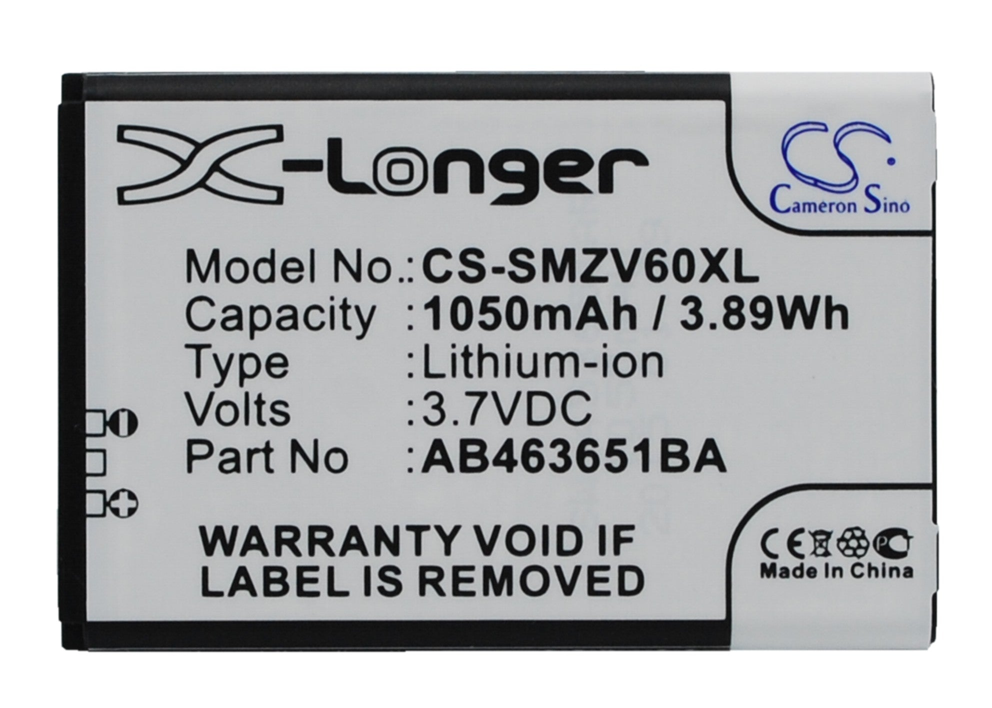 3.7V, Li-ion, 1050mAh, Battery fits Samsung Katalyst T739, SGH- T739 Katalyst, 3.89Wh Mobile, SmartPhone Cameron Sino Technology Limited