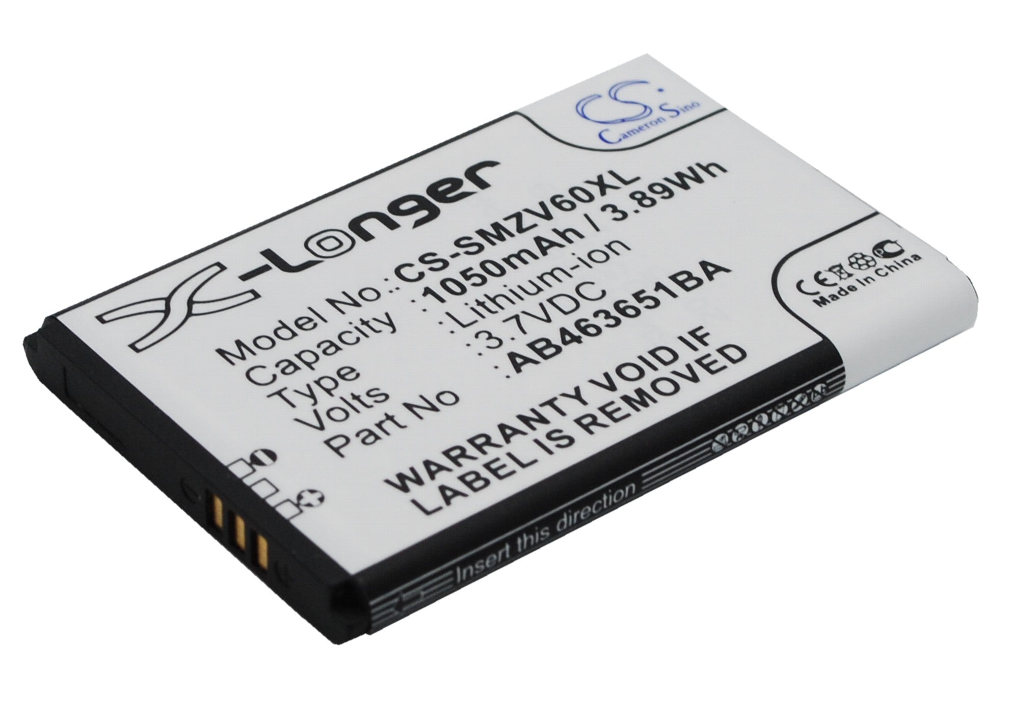 3.7V, Li-ion, 1050mAh, Battery fits Samsung Katalyst T739, SGH- T739 Katalyst, 3.89Wh Mobile, SmartPhone Cameron Sino Technology Limited