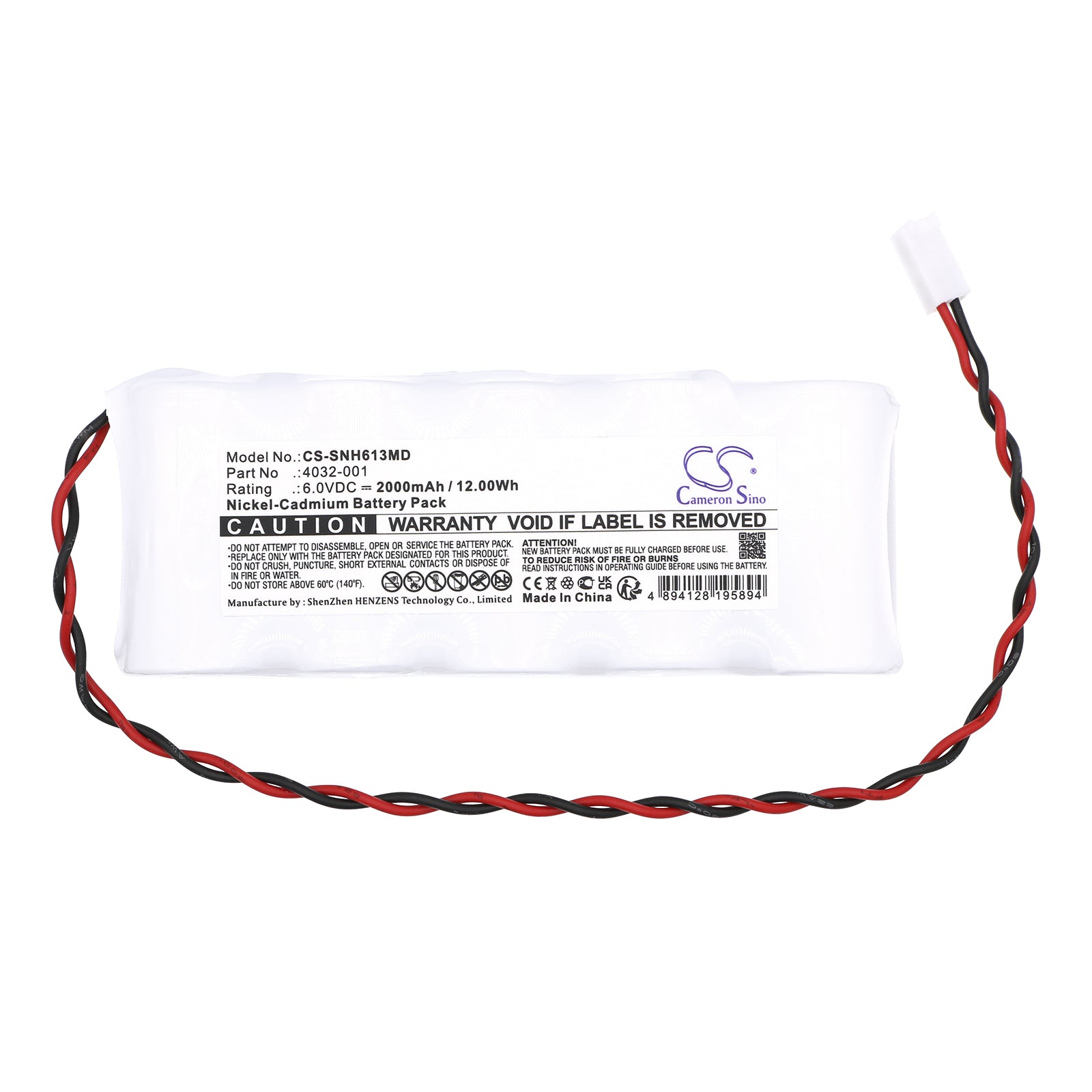 Ni-CD, Medical Battery fits Bci Microspan 1040 Pulse Oximeter, Microspan 8700 Pulse Oximeter, 6.0V, 2000mAh Medical Cameron Sino Technology Limited