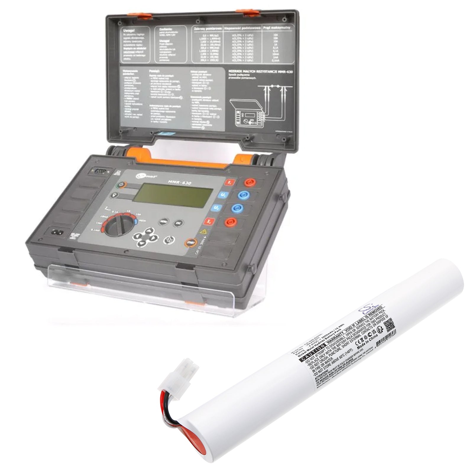 Ni-MH, Equipment, Survey, Test Battery fits Sonel Mmr-620 Micro-ohmmeters, Mmr-630 Micro-ohmmeters, 4.8V, 3000mAh Equipment, Survey, Test Cameron Sino Technology Limited