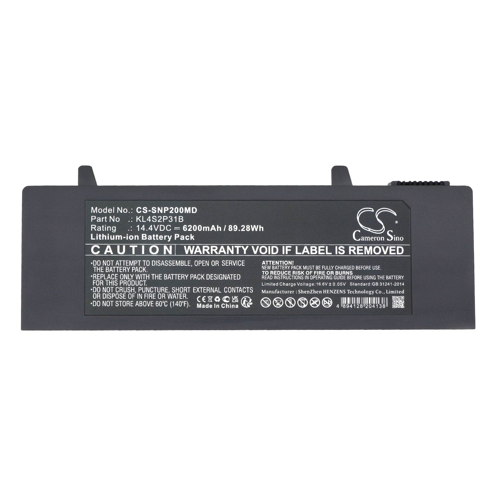 Li-ion, Medical Battery fits Sonoscape E1 Exp, E2, 14.4V, 6200mAh Medical Cameron Sino Technology Limited