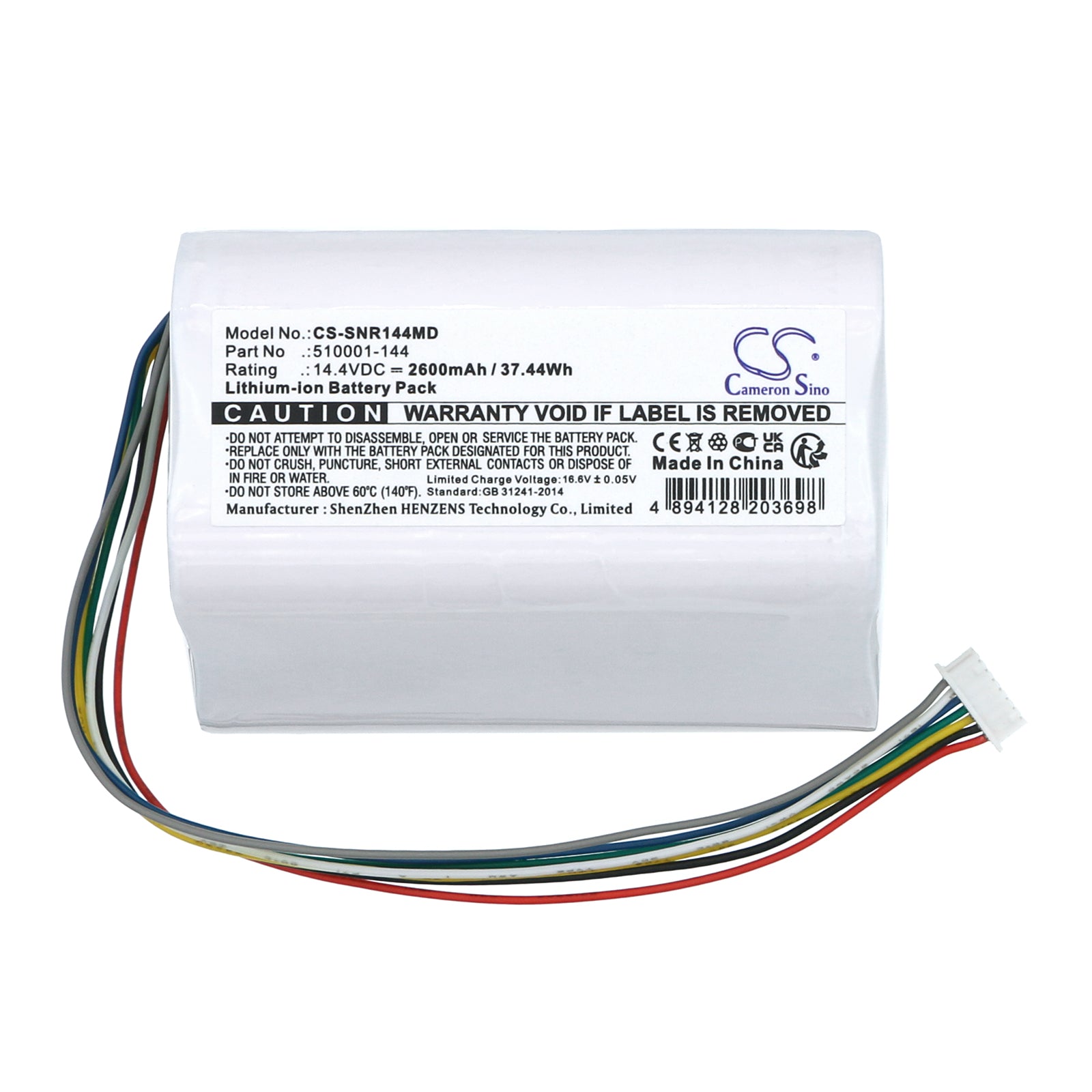 Li-ion, Medical Battery fits Smith & Nephew Renasys Go, 14.4V, 2600mAh Medical Cameron Sino Technology Limited