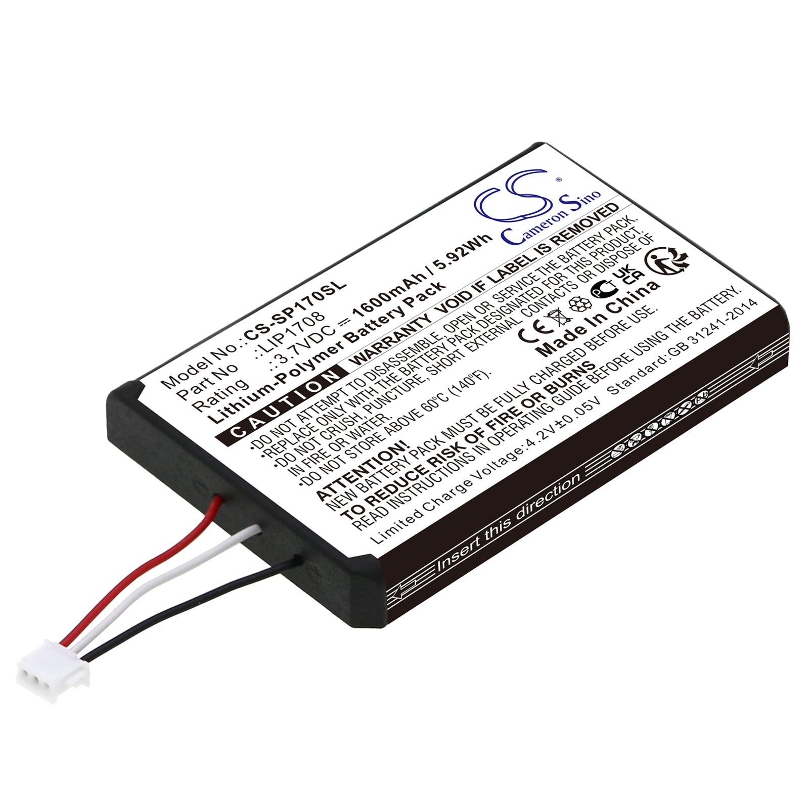 Li-Polymer, Game Console Battery fits Sony Cfi-1015a, Cfi-zct1w, 3.7V, 1600mAh Game Console Cameron Sino Technology Limited