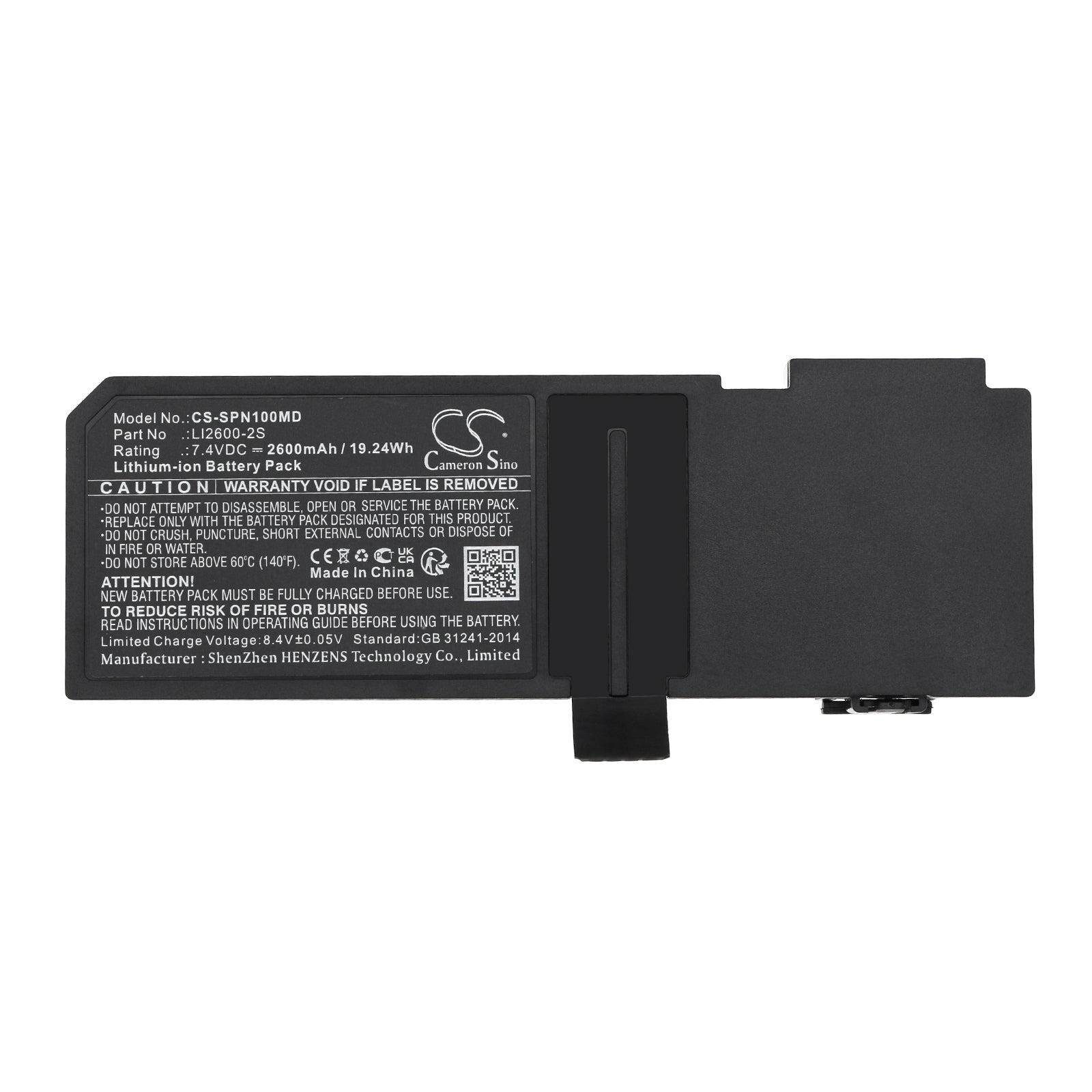 Li-ion, Medical Battery fits Sinomdt Icare Sn-a2t, Sn-a1, 7.4V, 2600mAh Medical Cameron Sino Technology Limited