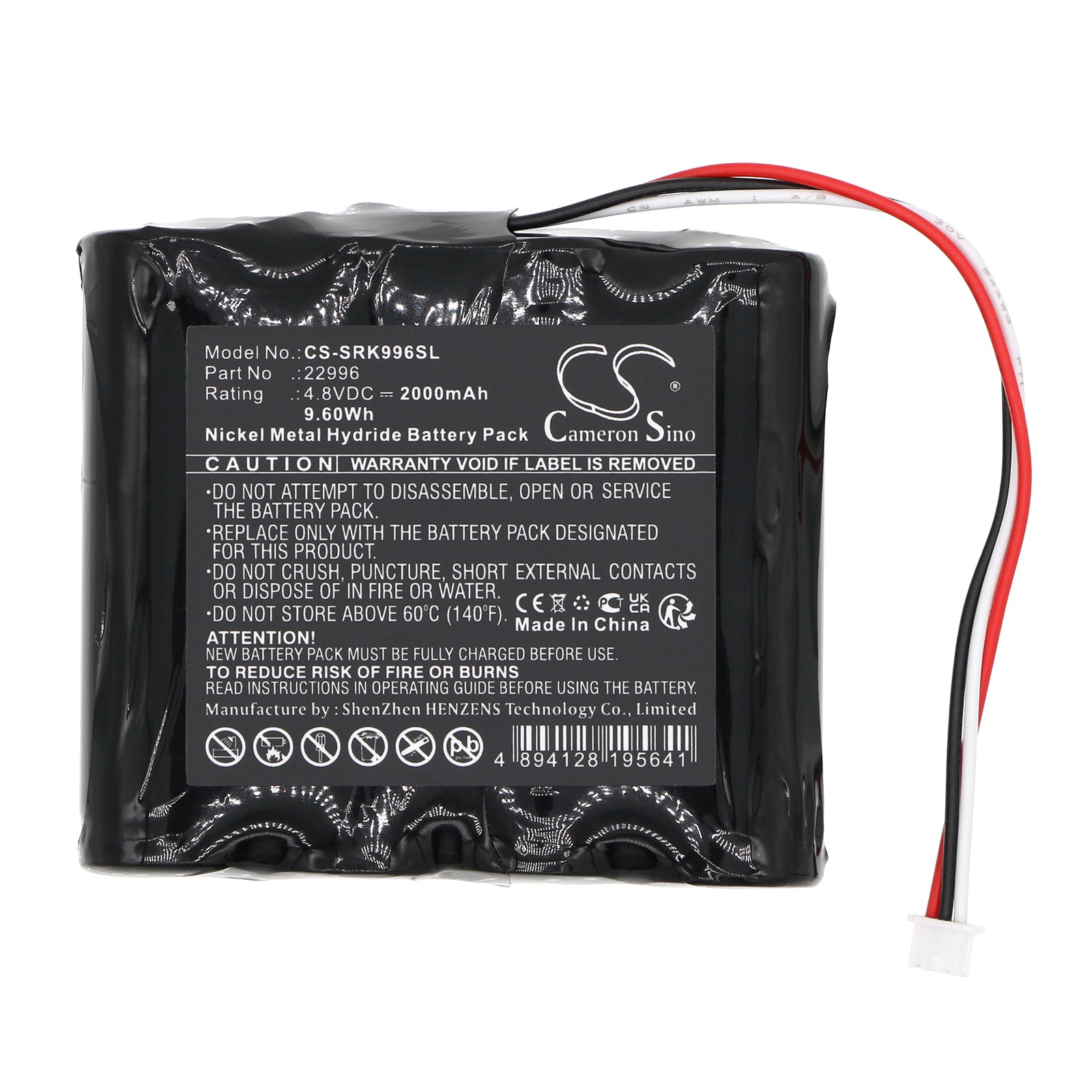 Ni-MH, Equipment, Survey, Test Battery fits Systronik 4-hxaal, 4.8V, 2000mAh Equipment, Survey, Test Cameron Sino Technology Limited
