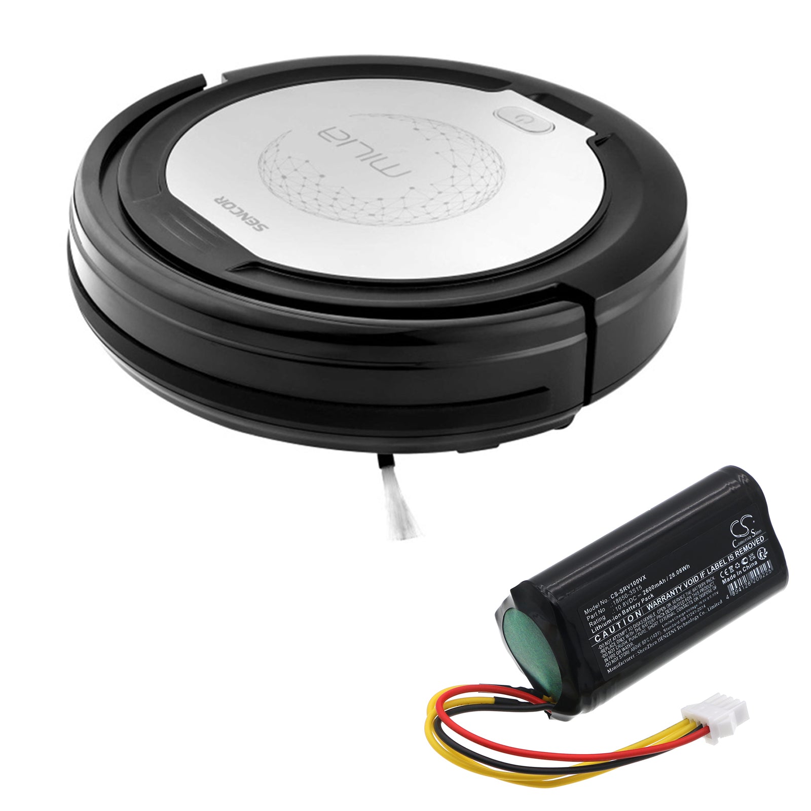 Li-ion, Vacuum Battery fits Sencor Srv 1000, Srv 1000sl, 10.8V, 2600mAh Vacuum Cameron Sino Technology Limited