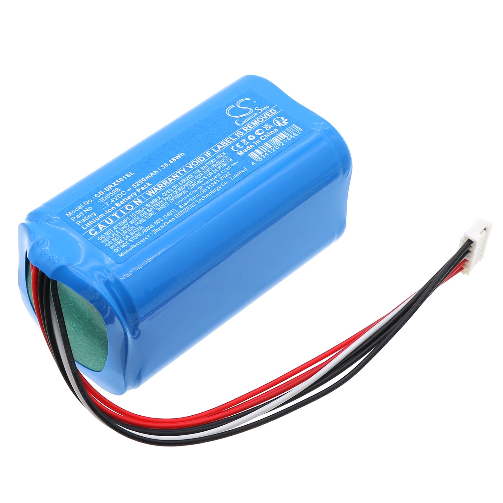 7.4V, Li-ion, 5200mAh, Battery fits Sony SRS-XB501, SRS-XB501G, 38.48Wh Speaker Cameron Sino Technology Limited