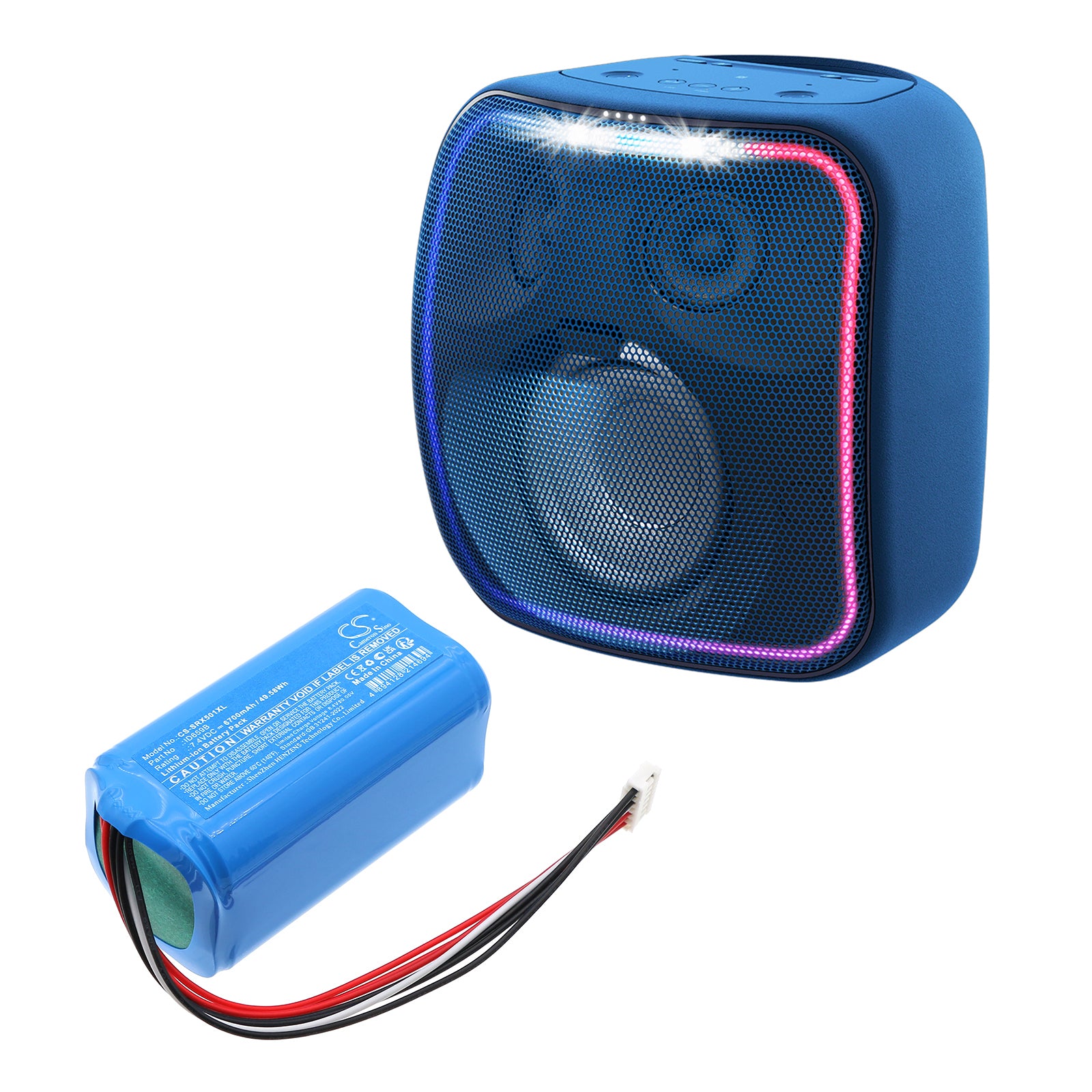 7.4V, Li-ion, 6700mAh, Battery fits Sony SRS-XB501, SRS-XB501G, 49.58Wh Speaker Cameron Sino Technology Limited