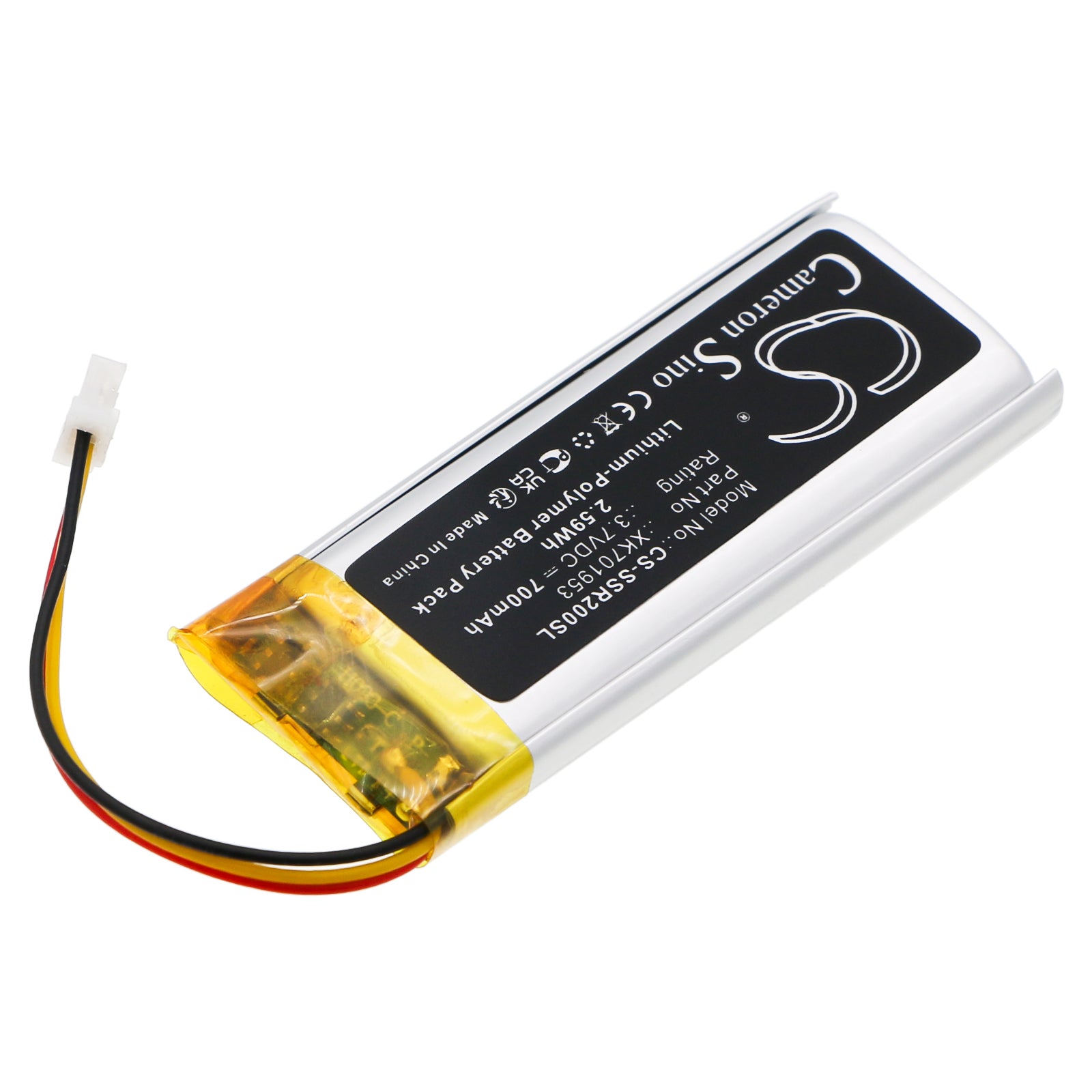 Li-Polymer, Wireless Headset Battery fits Sena Srl2, 3.7V, 700mAh Wireless Headset Cameron Sino Technology Limited