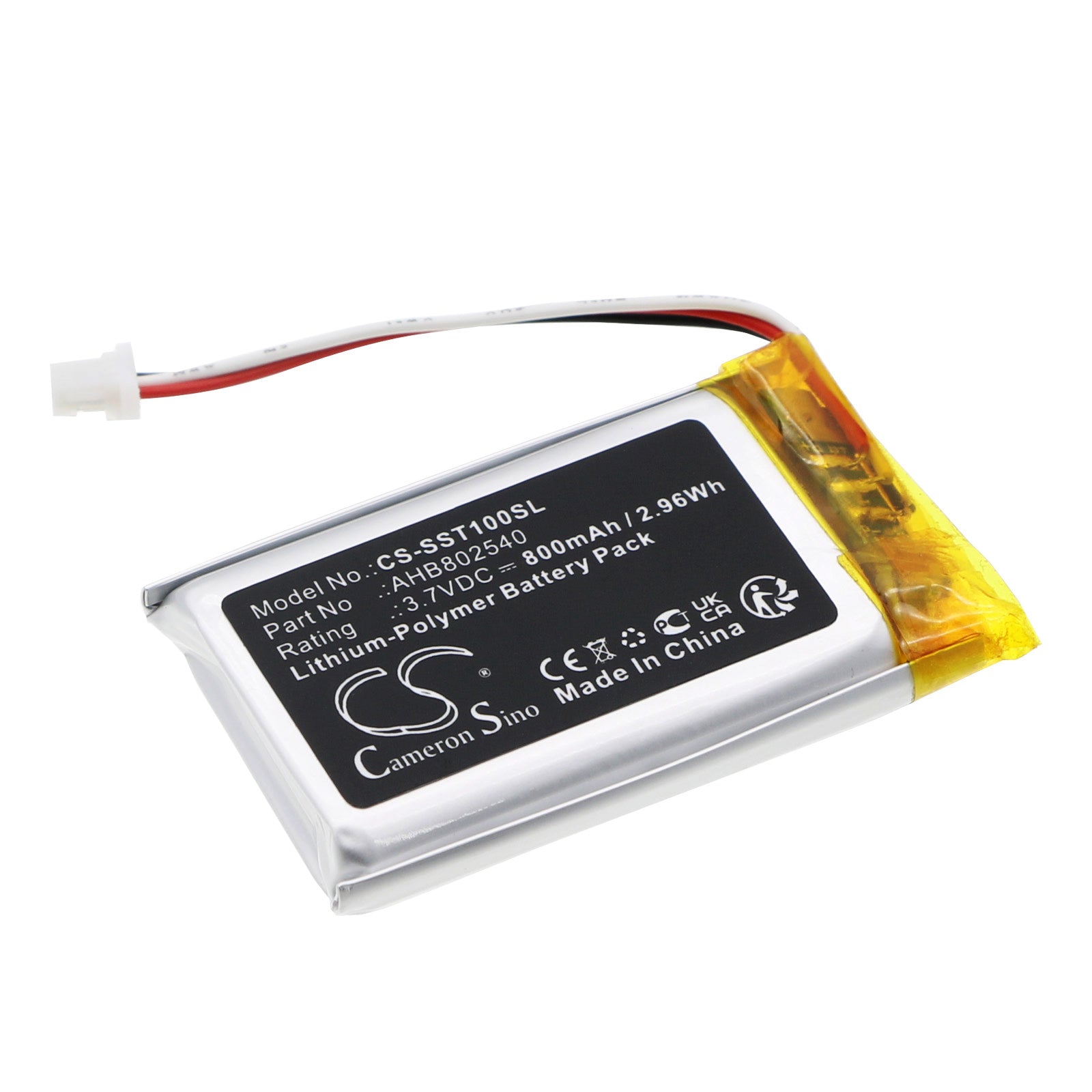 Li-Polymer, Wireless Headset Battery fits Sena Spider St1, 3.7V, 800mAh Wireless Headset Cameron Sino Technology Limited