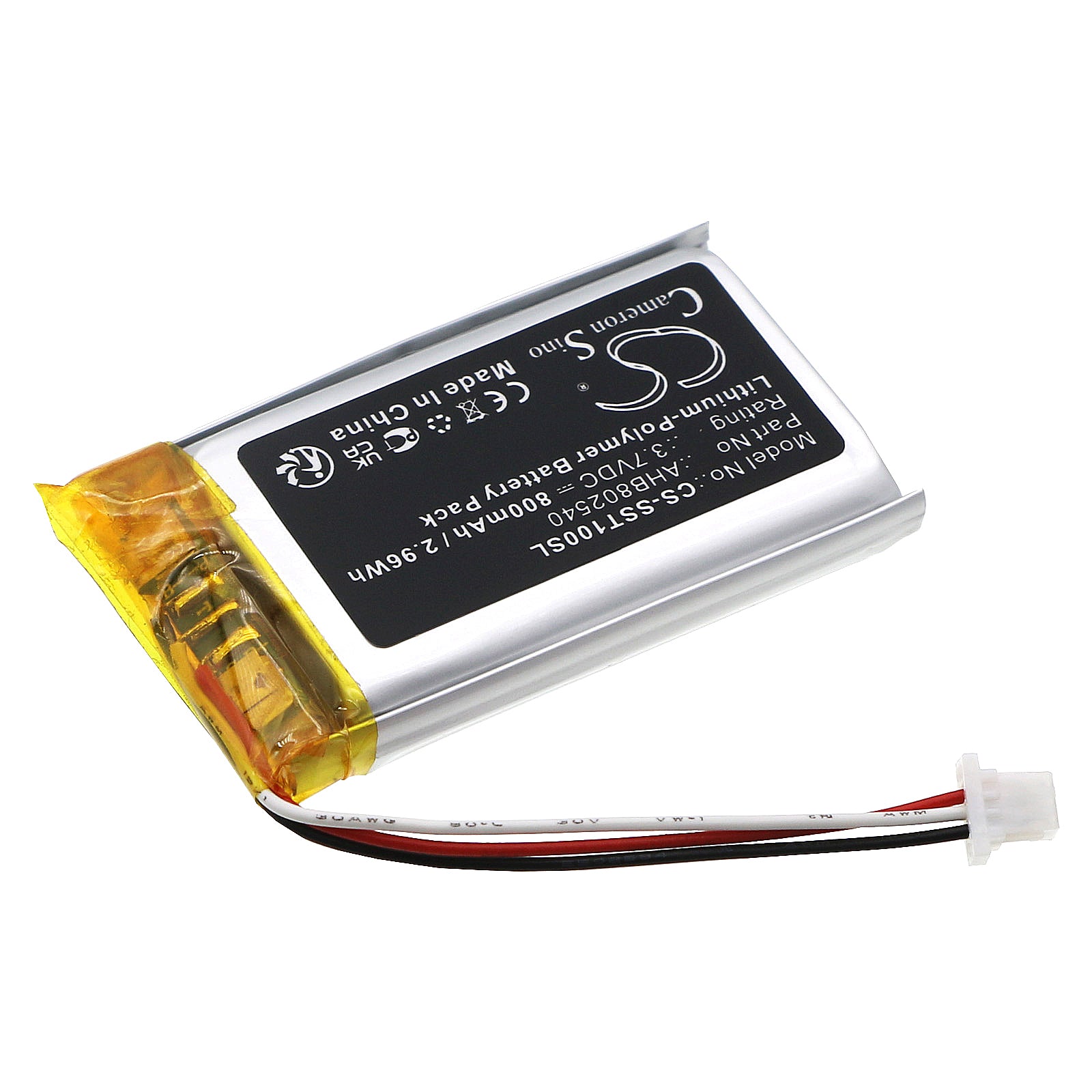 Li-Polymer, Wireless Headset Battery fits Sena Spider St1, 3.7V, 800mAh Wireless Headset Cameron Sino Technology Limited