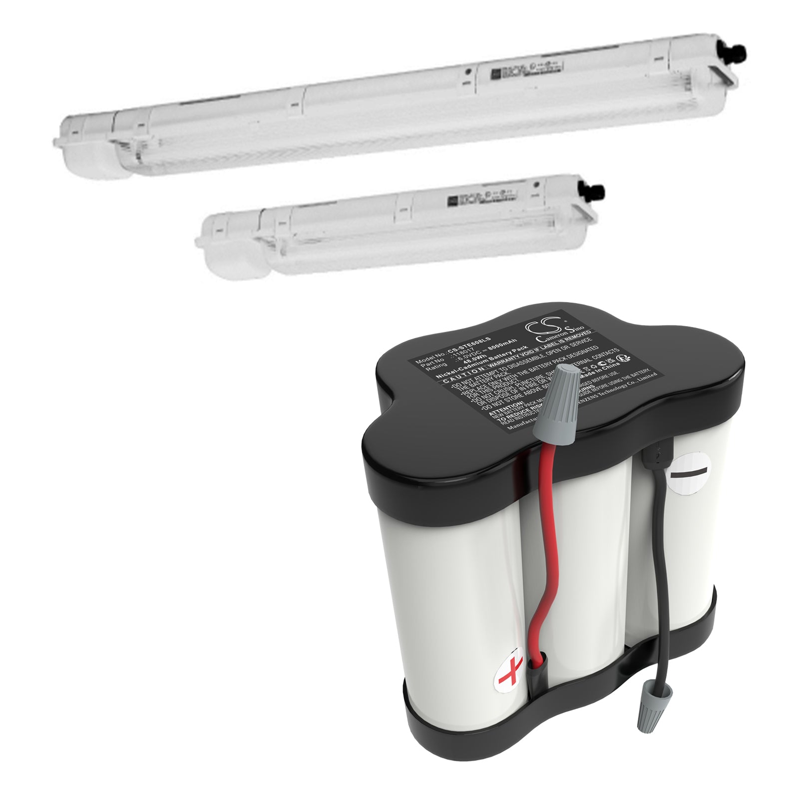 6V, Ni-CD, 8000mAh, Battery fits Stahl ECOLUX 6608/5, 48Wh Emergency Lighting Cameron Sino Technology Limited