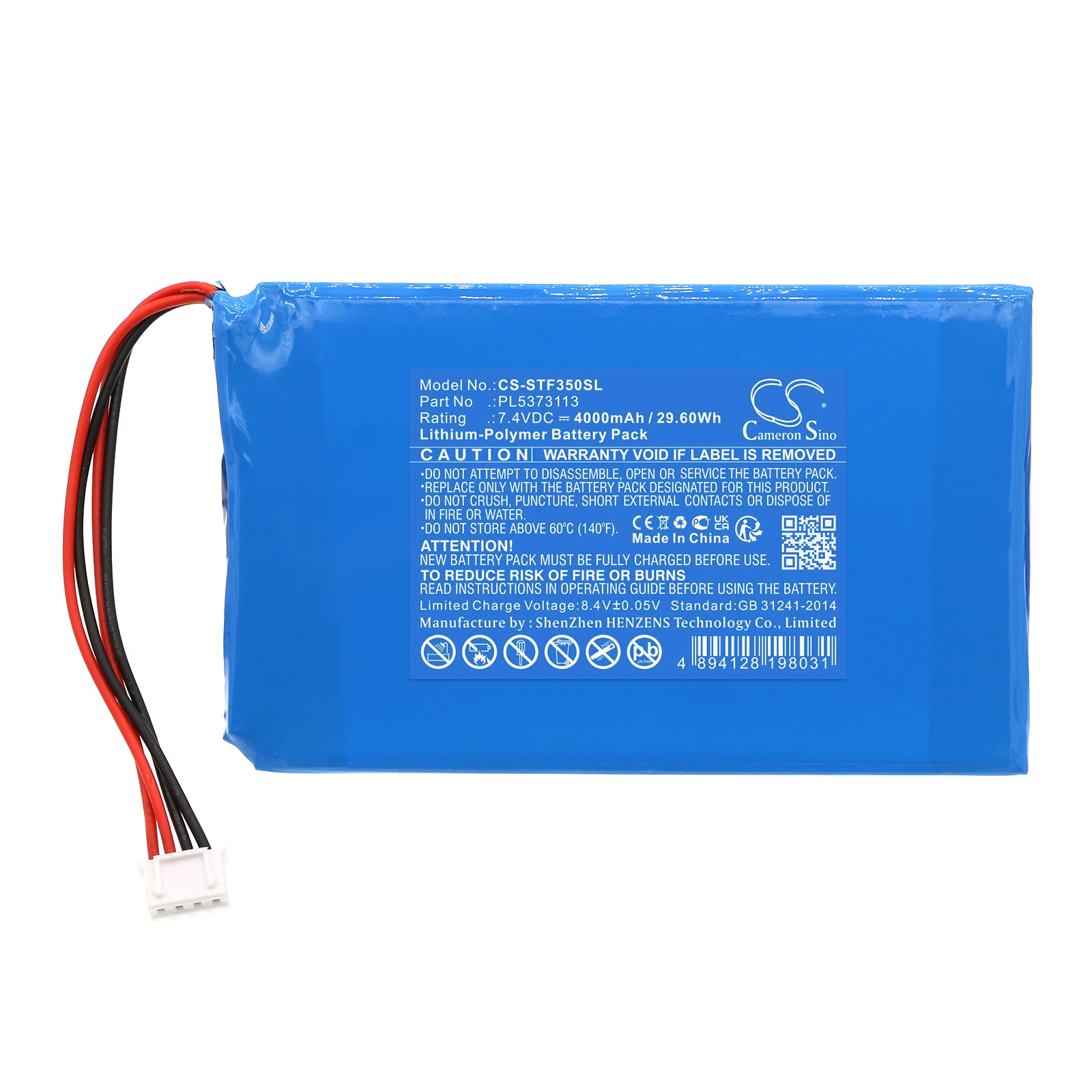 Li-Polymer, Equipment, Survey, Test Battery fits Securitytronix Ip Buddy+ All-in-1, St-f35, 7.4V, 4000mAh Equipment, Survey, Test Cameron Sino Technology Limited