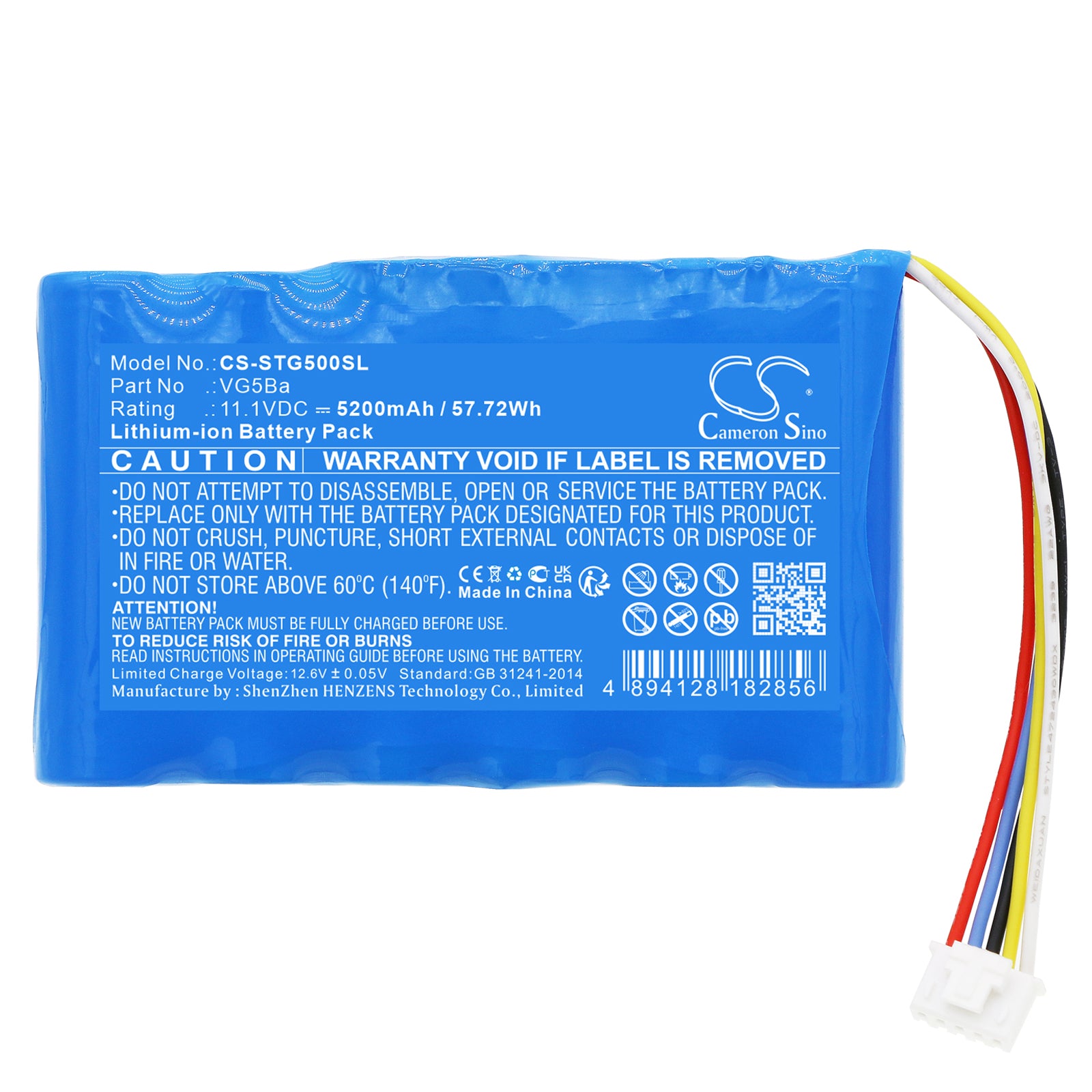 Li-ion, Speaker Battery fits Soundcast Vg5, 11.1V, 5200mAh Speaker Cameron Sino Technology Limited