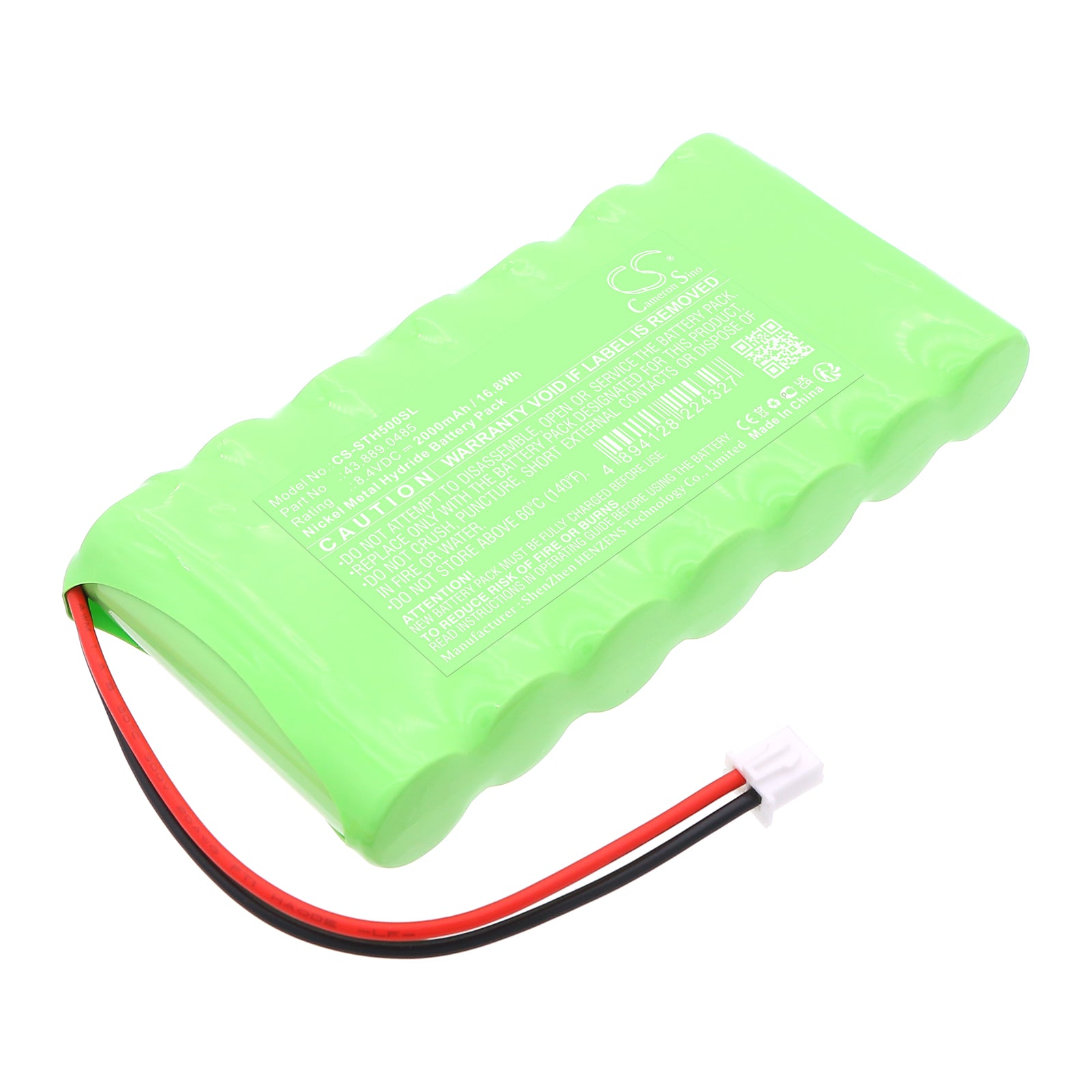 8.4V, Ni-MH, 2000mAh, Battery fits Sauter FH 500, FH 500 Force Gauge, 16.8Wh Equipment, Survey, Test Cameron Sino Technology Limited