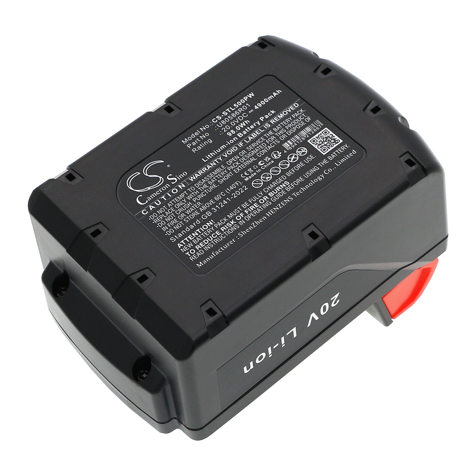 20V, Li-ion, 4900mAh, Battery fits Samuel STL-500, 98Wh Power Tools Cameron Sino Technology Limited