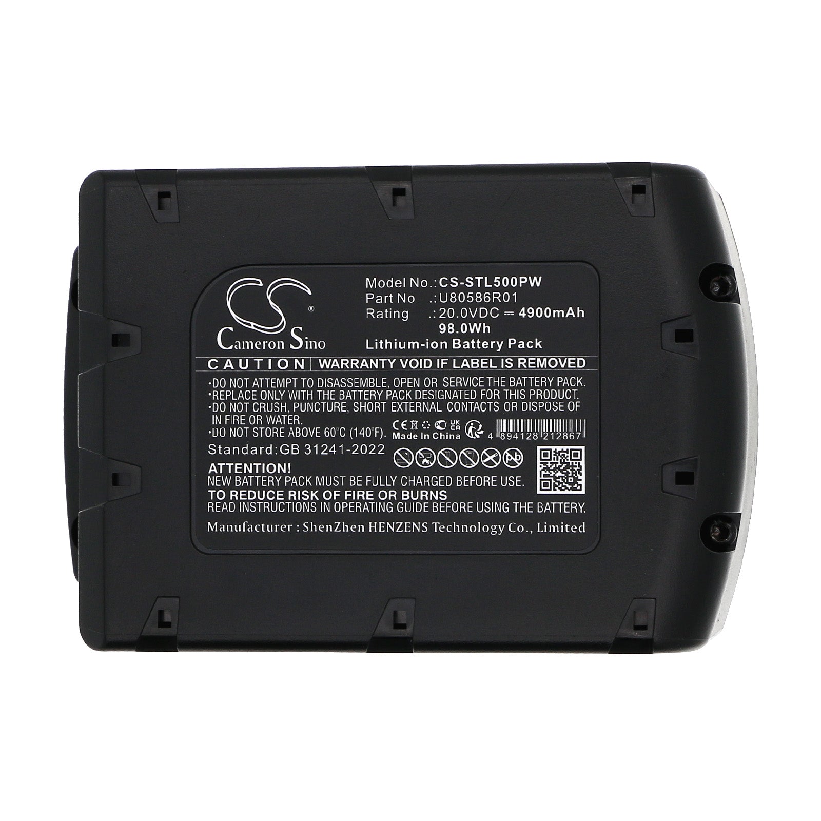 20V, Li-ion, 4900mAh, Battery fits Samuel STL-500, 98Wh Power Tools Cameron Sino Technology Limited
