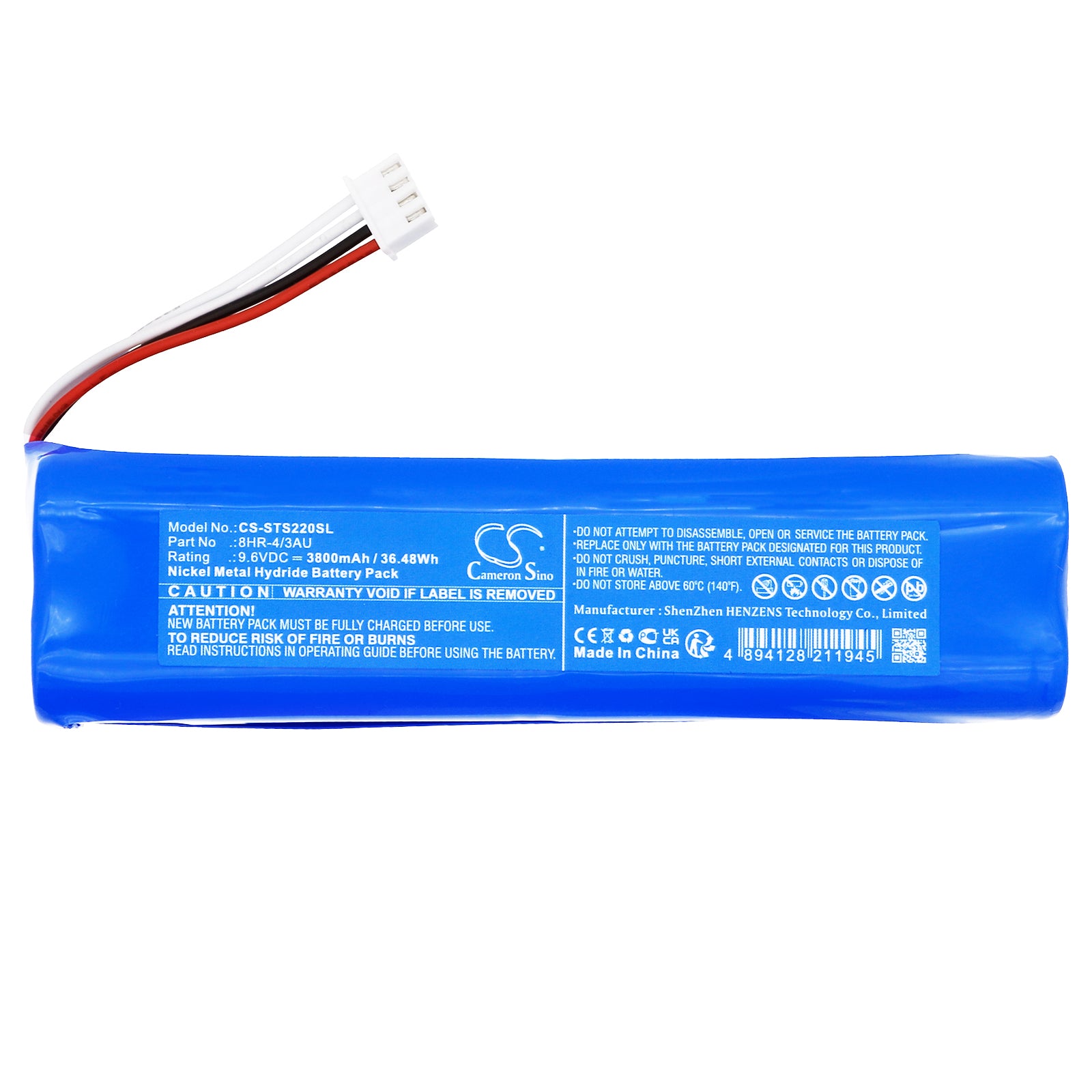 9.6V, Ni-MH, 3800mAh, Battery fits ShinewayTech S20A Plus, 36.48Wh Equipment, Survey, Test Cameron Sino Technology Limited