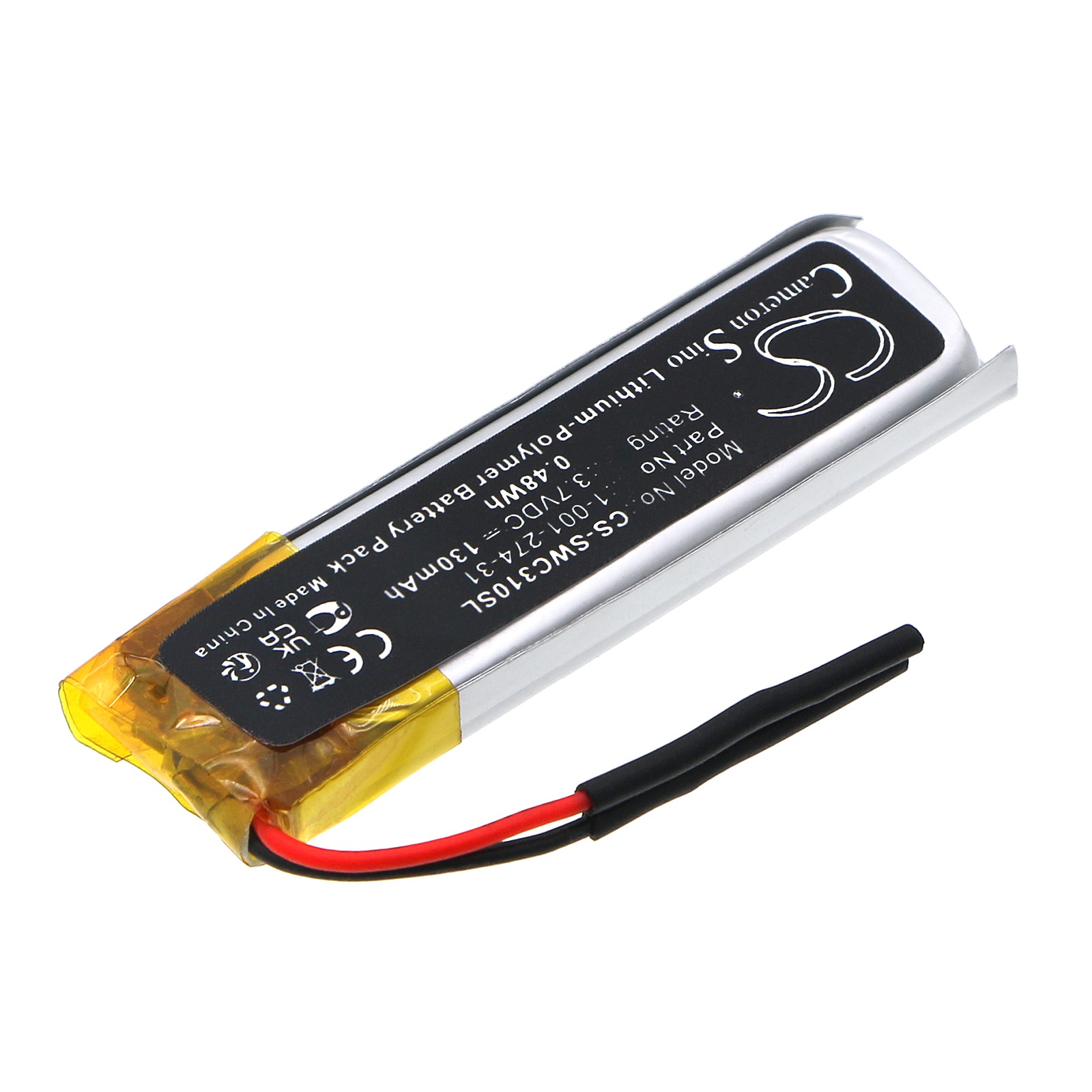 Li-Polymer, Wireless Headset Battery fits Sony Wi-c200, Wi-c300, 3.7V, 130mAh Wireless Headset Cameron Sino Technology Limited