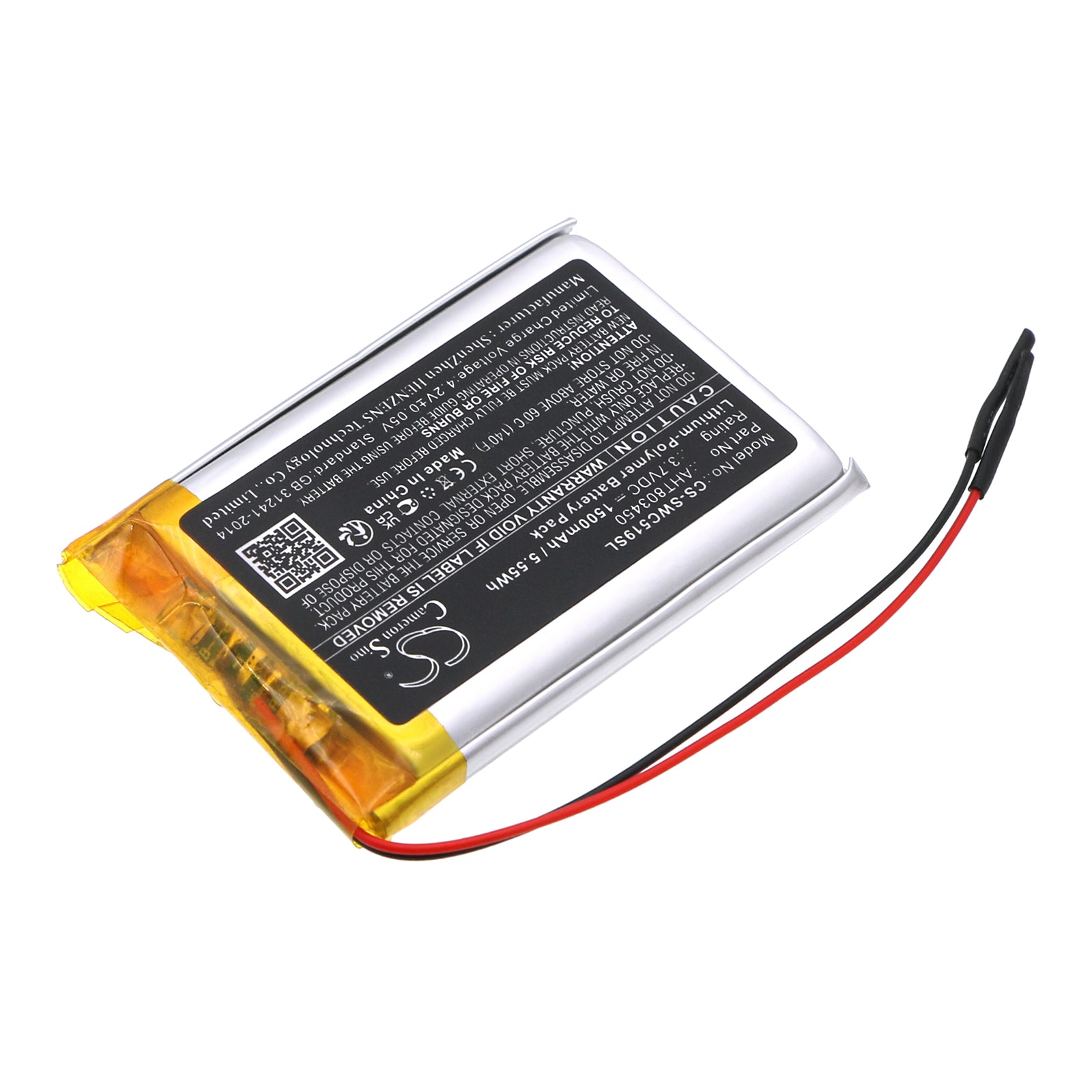 Li-Polymer, Communication & Conferencing Battery fits Skywin Sw-cs-519, Wireless Conference, 3.7V, 1500mAh Communication & Conferencing Cameron Sino Technology Limited
