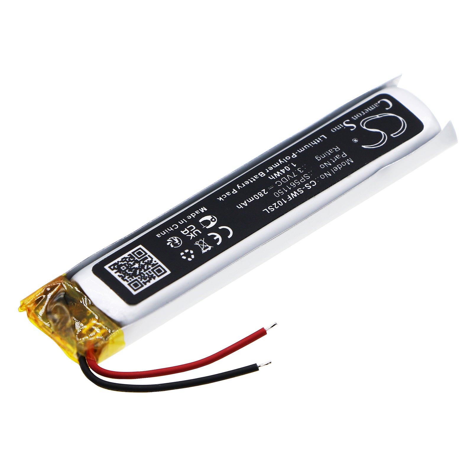 Li-Polymer, Wireless Headset Battery fits Sony Wf-1000xm2, 3.7V, 280mAh Wireless Headset Cameron Sino Technology Limited