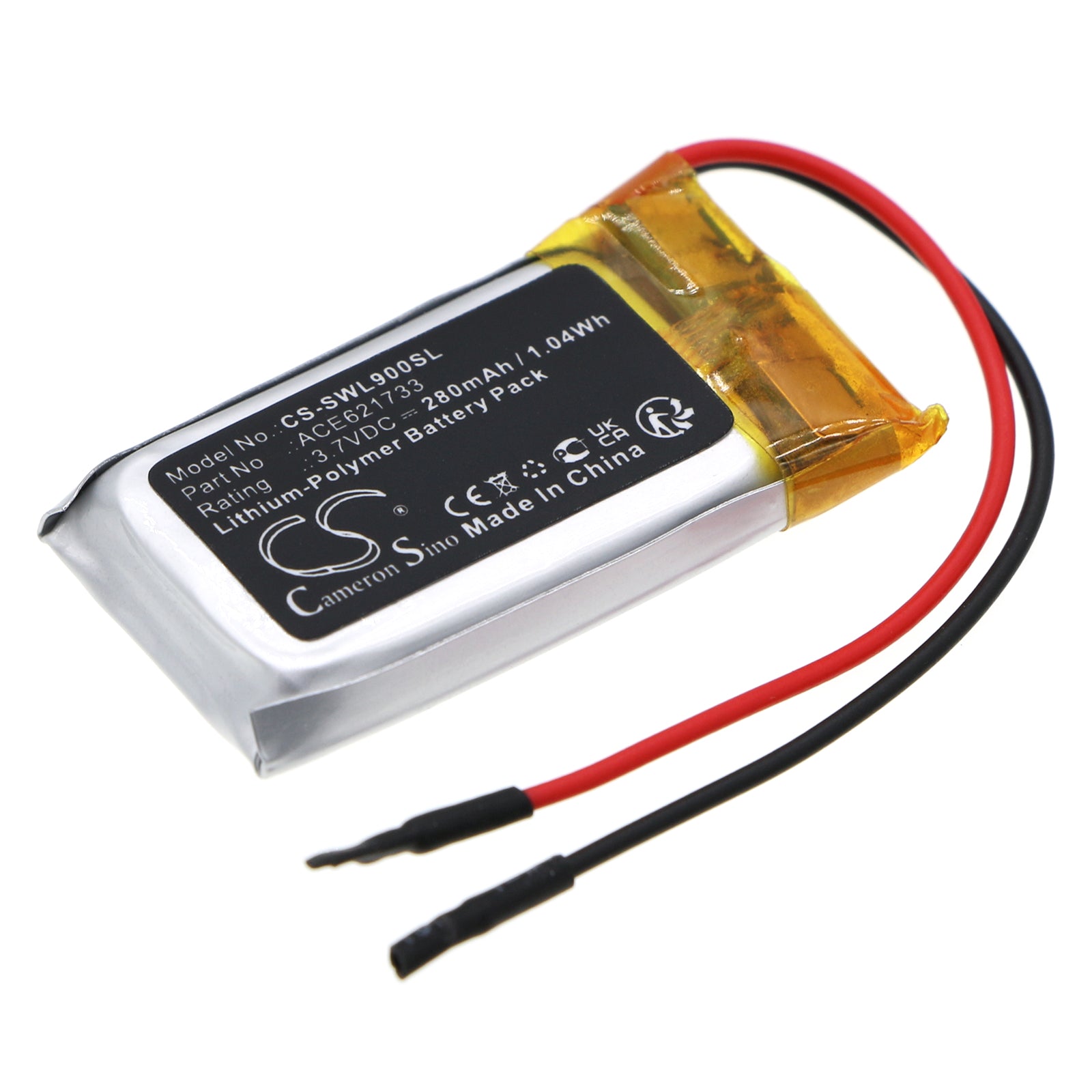 Li-Polymer, Wireless Headset Battery fits Sony Wf-l900 Charging Case, Wh-ch400, 3.7V, 280mAh Wireless Headset Cameron Sino Technology Limited