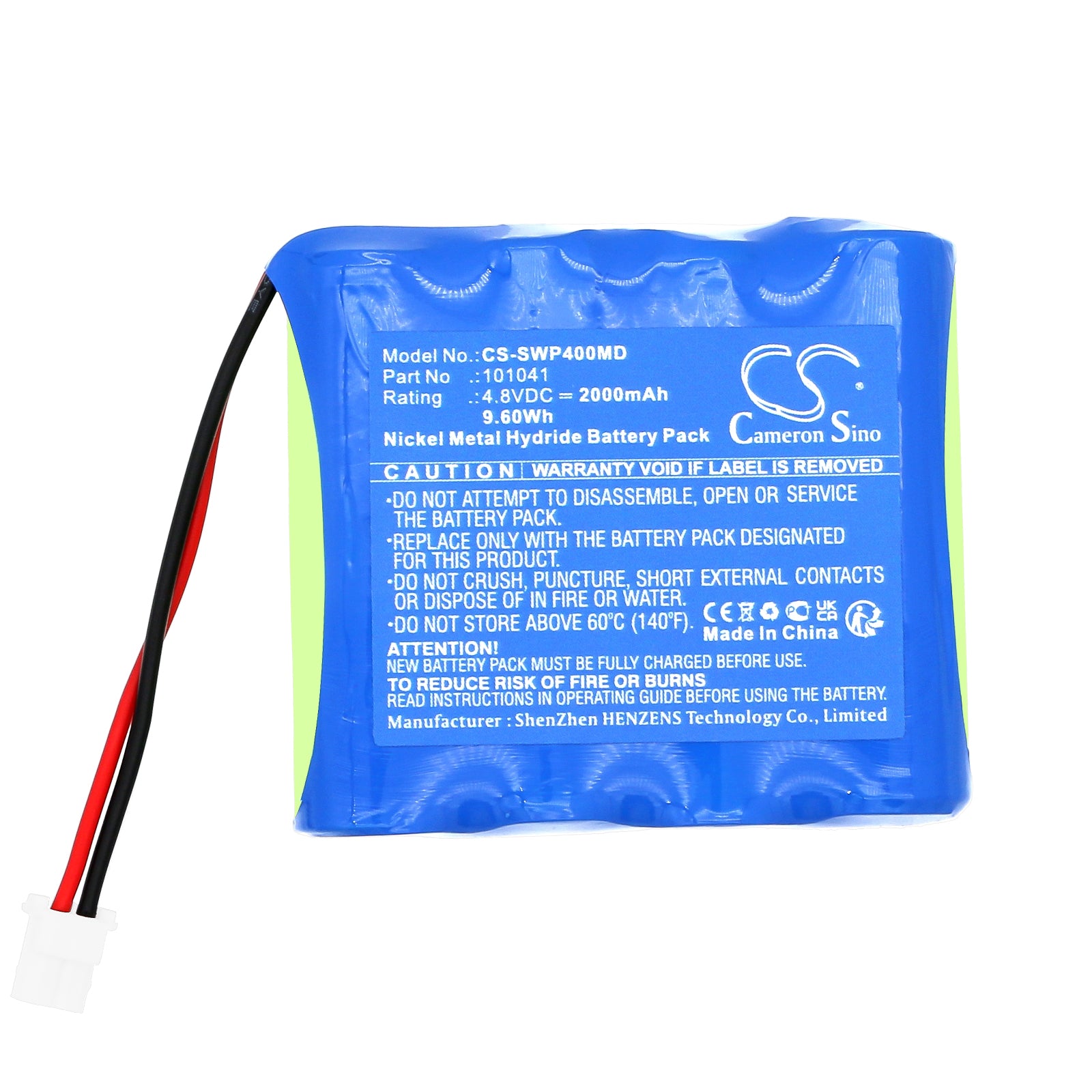 Ni-MH, Medical Battery fits Schwa Eco+ Emp4, 4.8V, 2000mAh Medical Cameron Sino Technology Limited