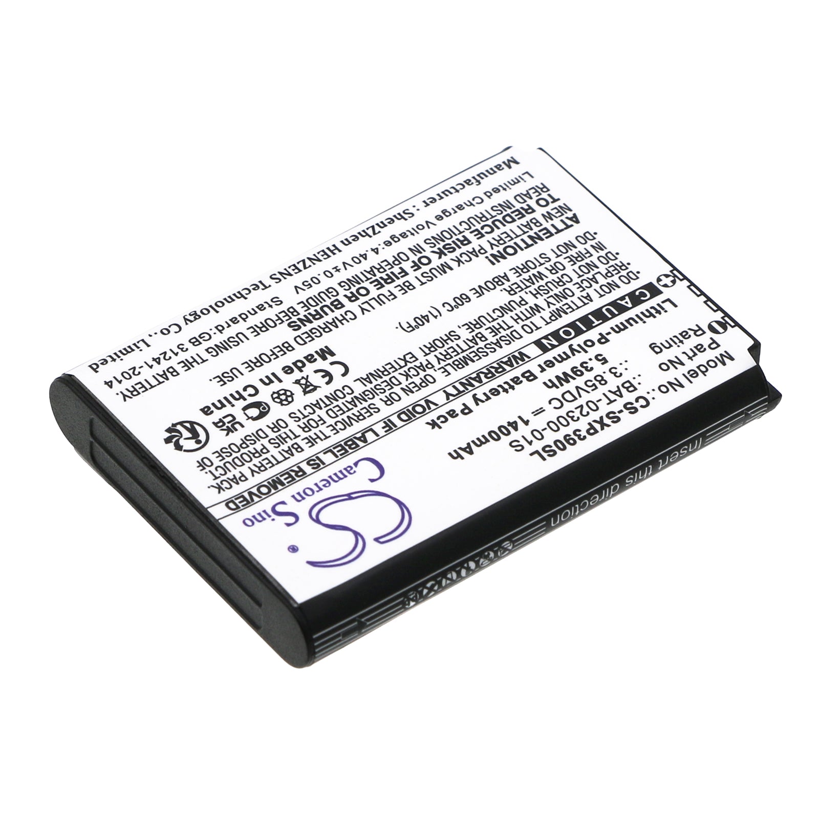 Li-Polymer, Mobile, SmartPhone Battery fits Sonim Xp3 Plus, Xp3900, 3.85V, 1400mAh Mobile, SmartPhone Cameron Sino Technology Limited
