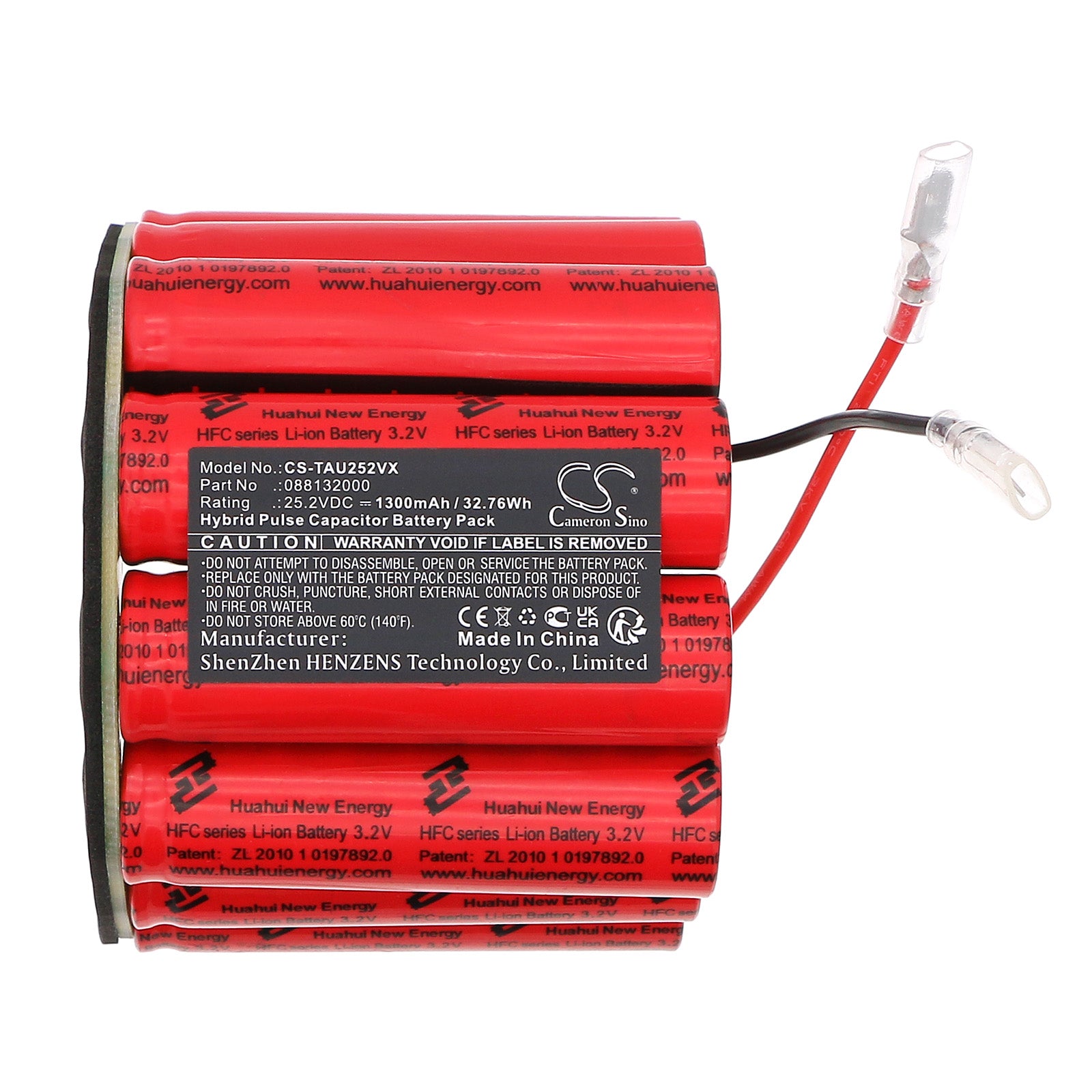 25.2V, HPC, 1300F, Battery fits Taurus Ulimited 25.6, Ulimited 25s, 32.76Wh Vacuum Cameron Sino Technology Limited