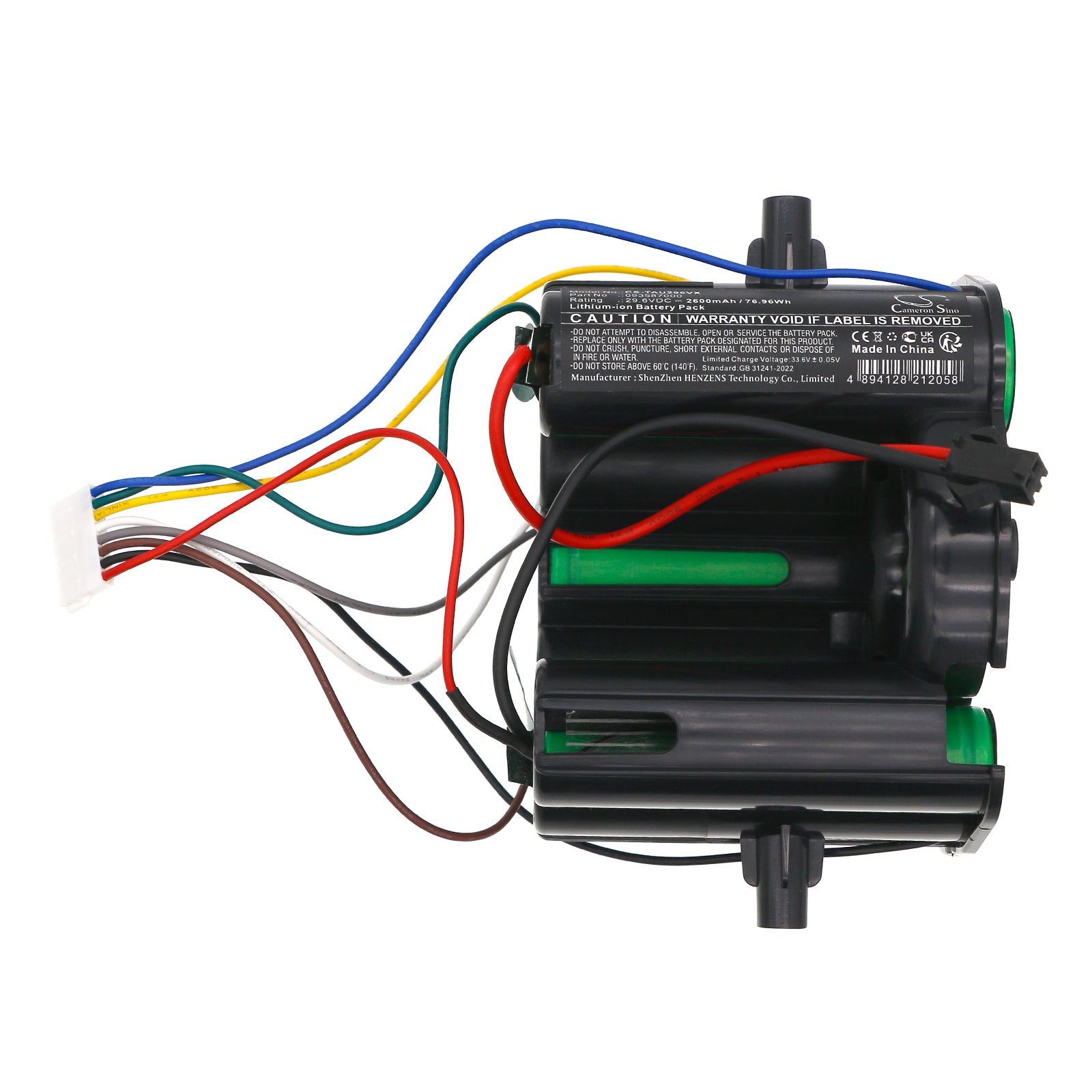 29.6V, Li-ion, 2600mAh, Battery fits Taurus 948178, Crossback 29.6, 76.96Wh Vacuum Cameron Sino Technology Limited