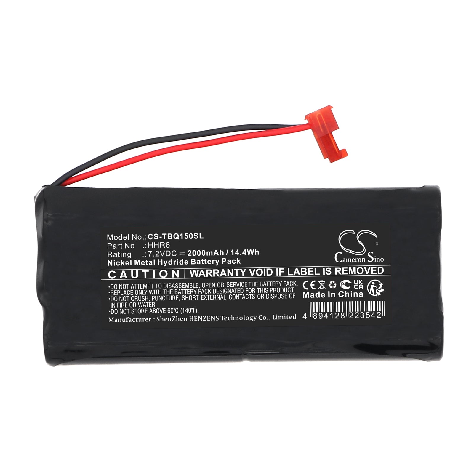 7.2V, Ni-MH, 2000mAh, Battery fits Tobias IQ150 Paper-Chek, 14.4Wh Equipment, Survey, Test Cameron Sino Technology Limited