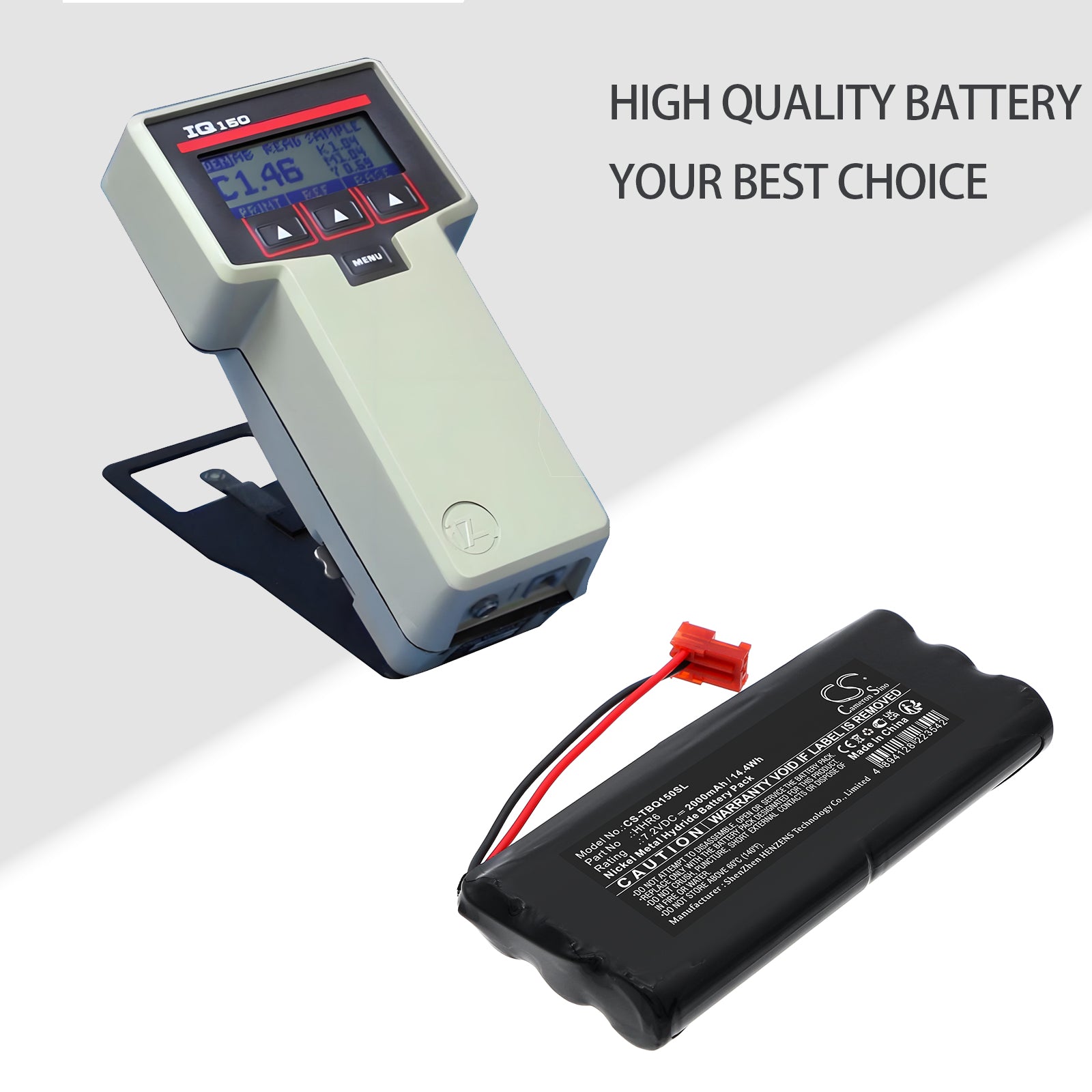 7.2V, Ni-MH, 2000mAh, Battery fits Tobias IQ150 Paper-Chek, 14.4Wh Equipment, Survey, Test Cameron Sino Technology Limited