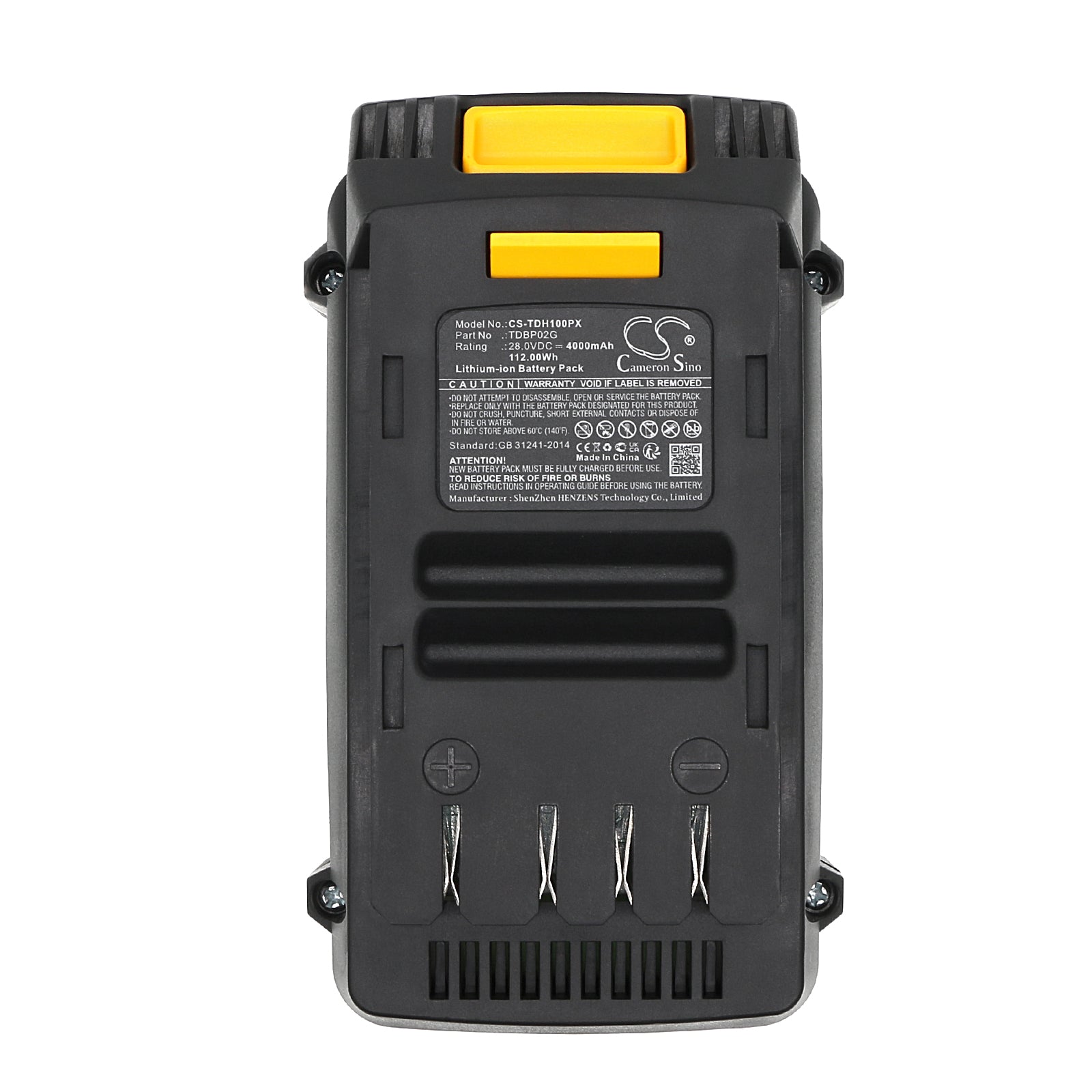 Li-ion, Vacuum Battery fits Teccpo Tdab03g, Tdht01g, 28.0V, 4000mAh Vacuum Cameron Sino Technology Limited