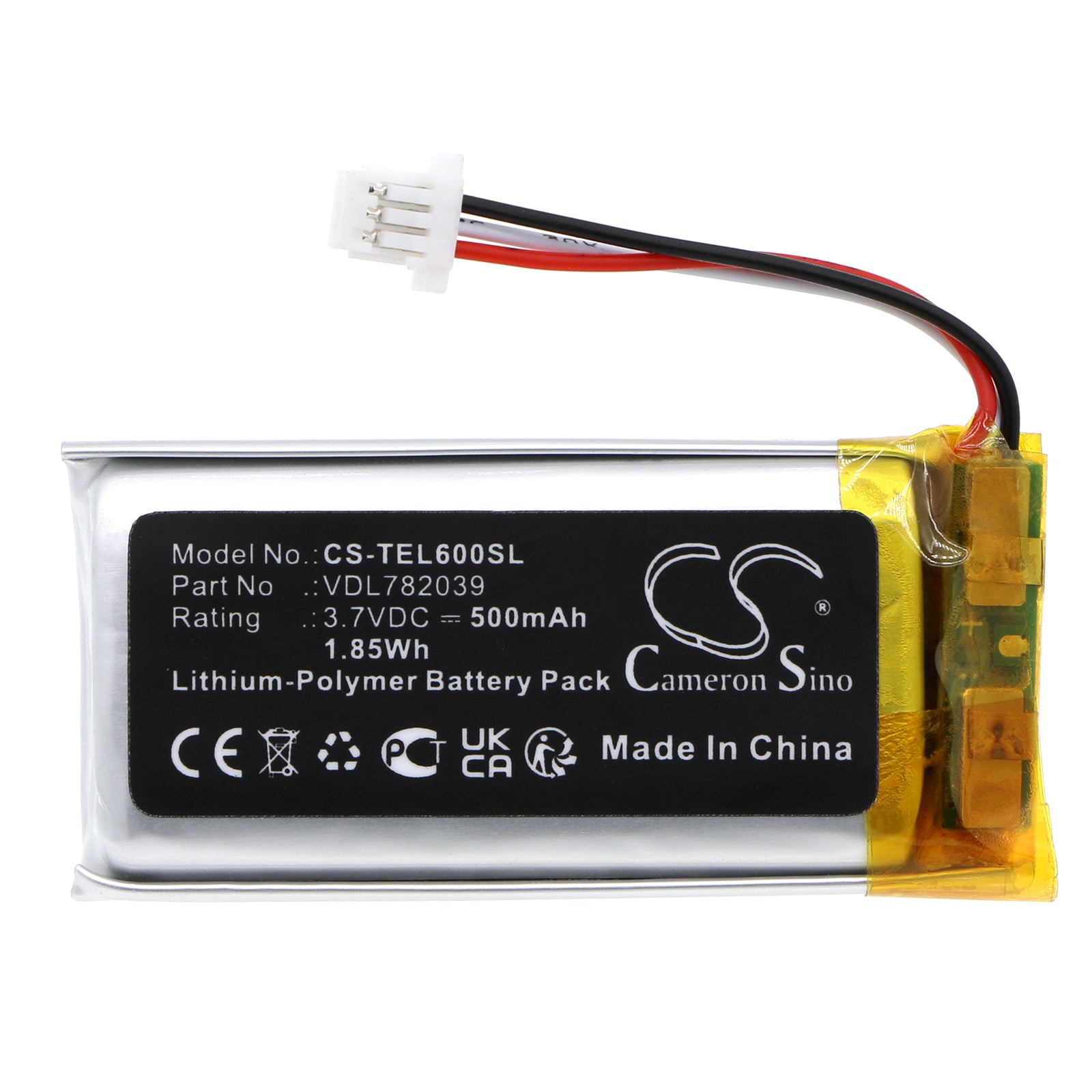 Li-Polymer, Wireless Headset Battery fits Turtle Beach Stealth 600 2gen, 3.7V, 500mAh Wireless Headset Cameron Sino Technology Limited