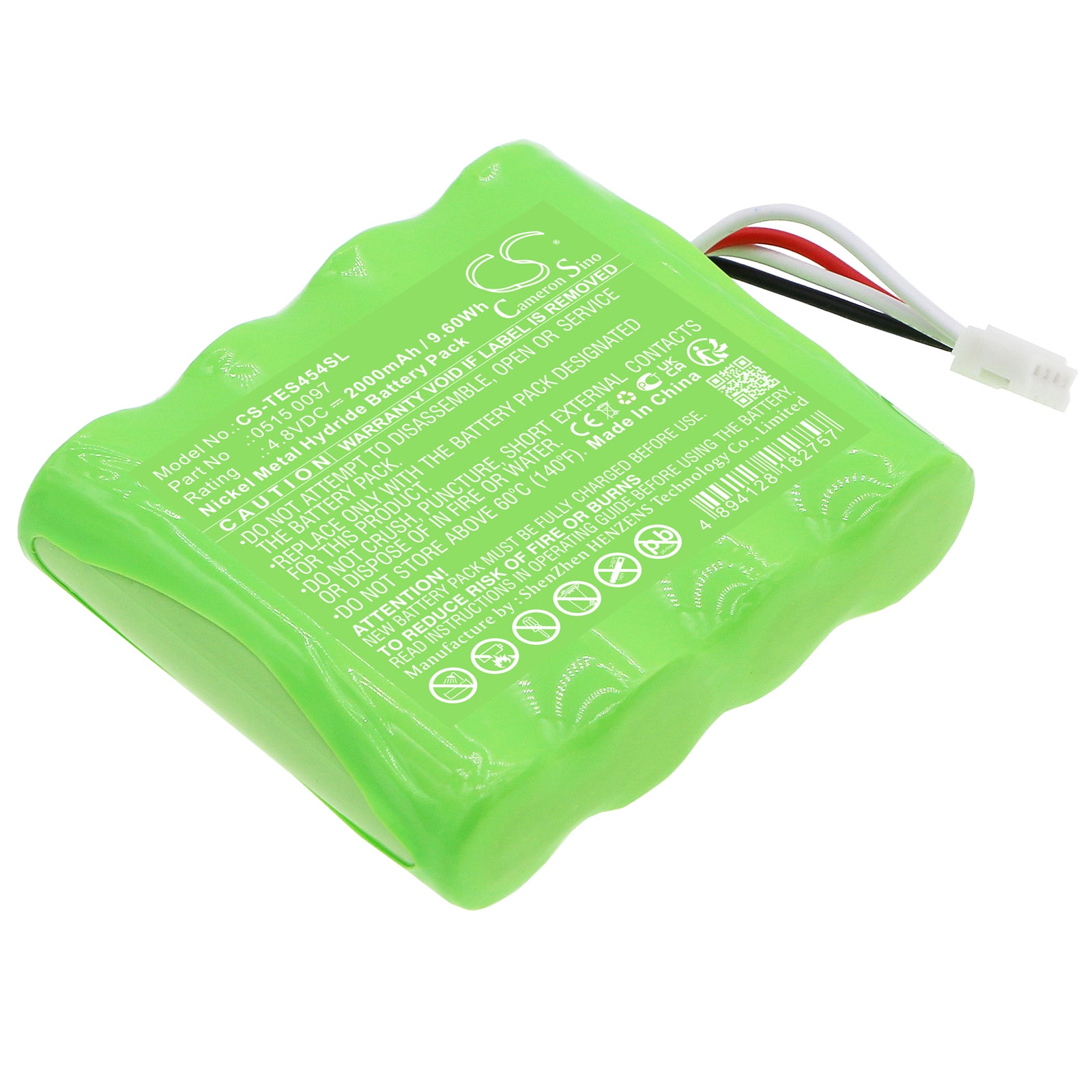 Ni-MH, Equipment, Survey, Test Battery fits Testo 350 Control, 454 Control, 4.8V, 2000mAh Equipment, Survey, Test Cameron Sino Technology Limited