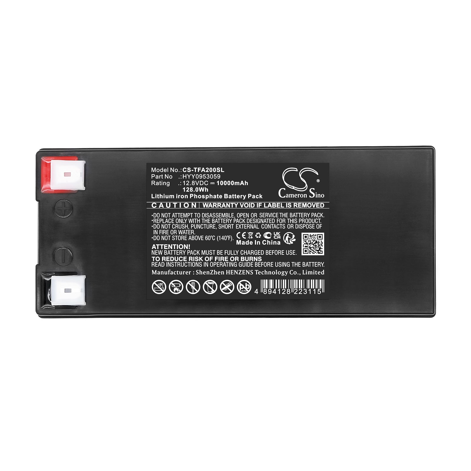 12.8V, LiFePO4, 10000mAh, Battery fits Teufel ROCKSTER Air 2, 128Wh Speaker Cameron Sino Technology Limited