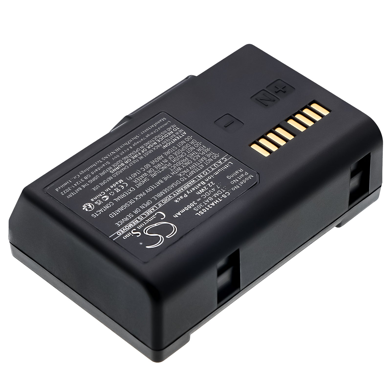 7.4V, Li-ion, 3000mAh, Battery fits TSC Alpha 3L, 22.2Wh Portable Printer Cameron Sino Technology Limited