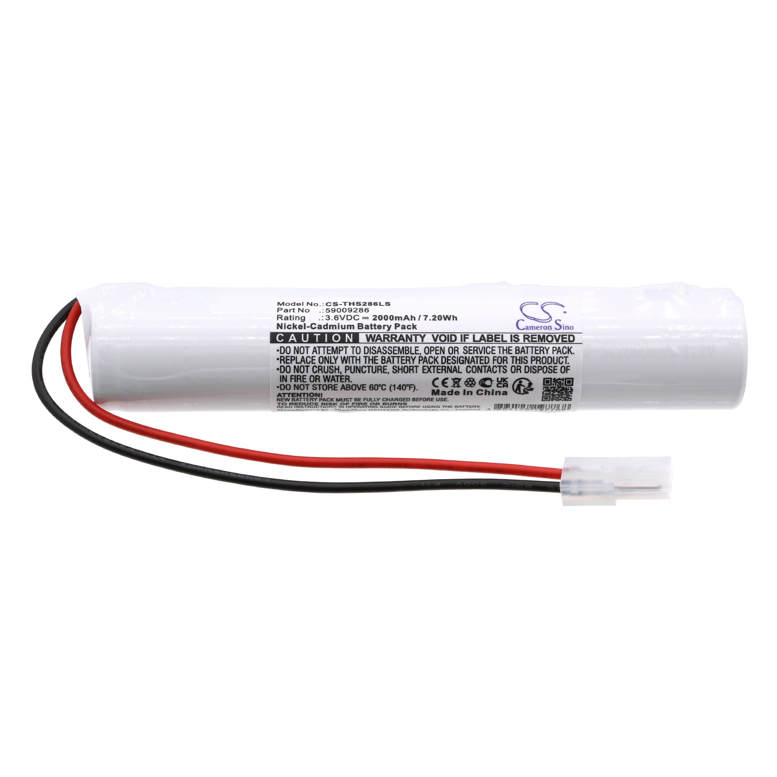 Ni-CD, Emergency Lighting Battery fits Thorn Voyager Solid E3, Solid E3t, 3.6V, 2000mAh Emergency Lighting Cameron Sino Technology Limited