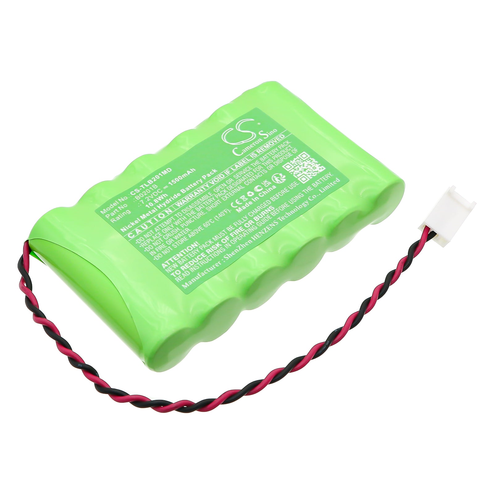 7.2V, Ni-MH, 1500mAh, Battery fits Tunstall Lifeline Vi, Lifeline Vi+, 10.8Wh Medical Cameron Sino Technology Limited