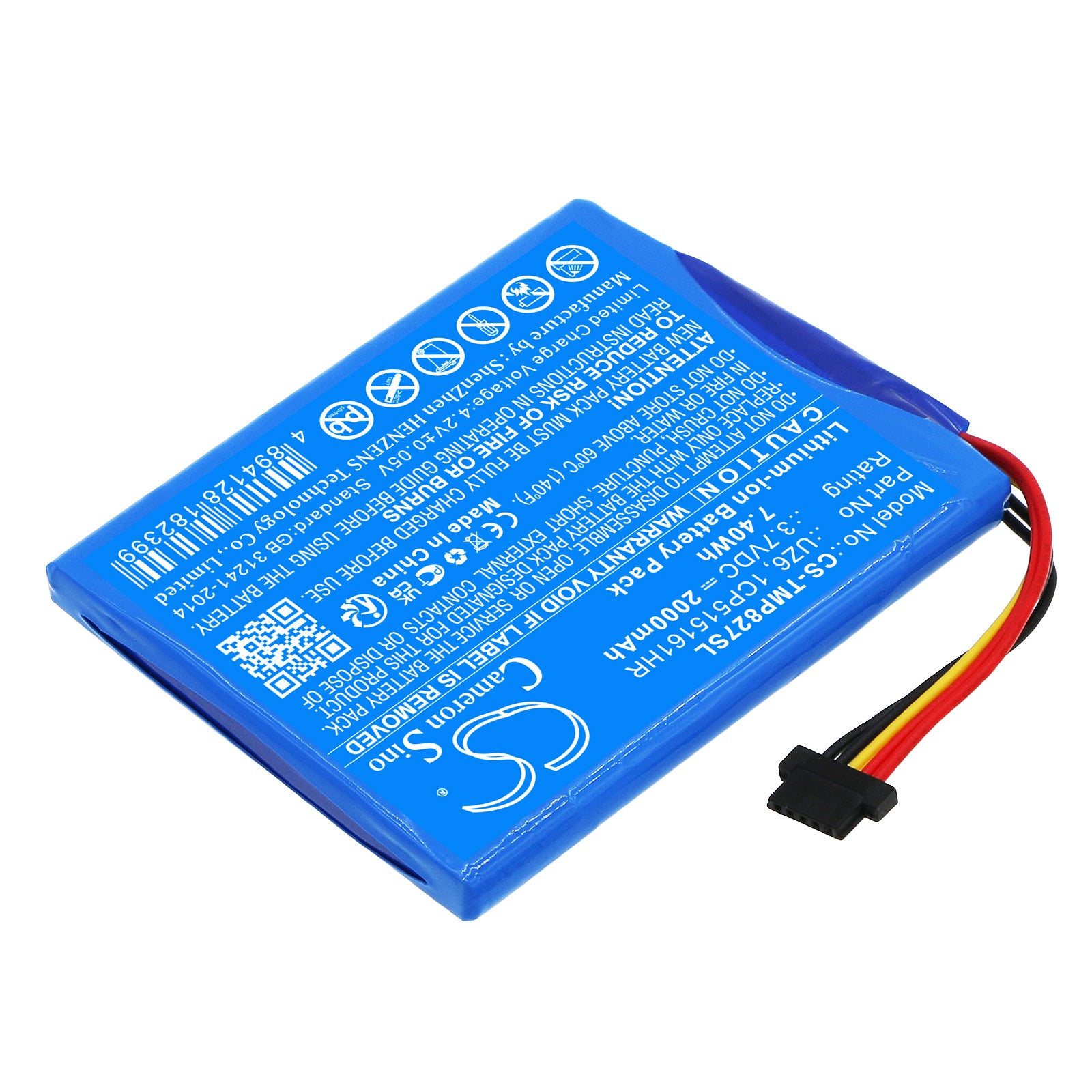 Li-ion, GPS, Navigator Battery fits Tomtom 4f173, Bridge, 3.7V, 2000mAh GPS, Navigator Cameron Sino Technology Limited