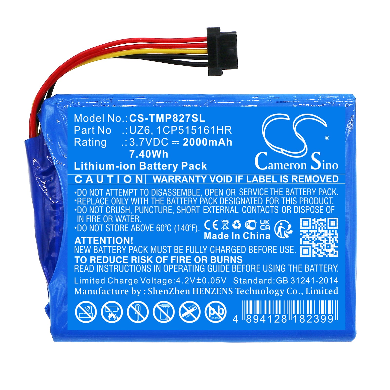 Li-ion, GPS, Navigator Battery fits Tomtom 4f173, Bridge, 3.7V, 2000mAh GPS, Navigator Cameron Sino Technology Limited