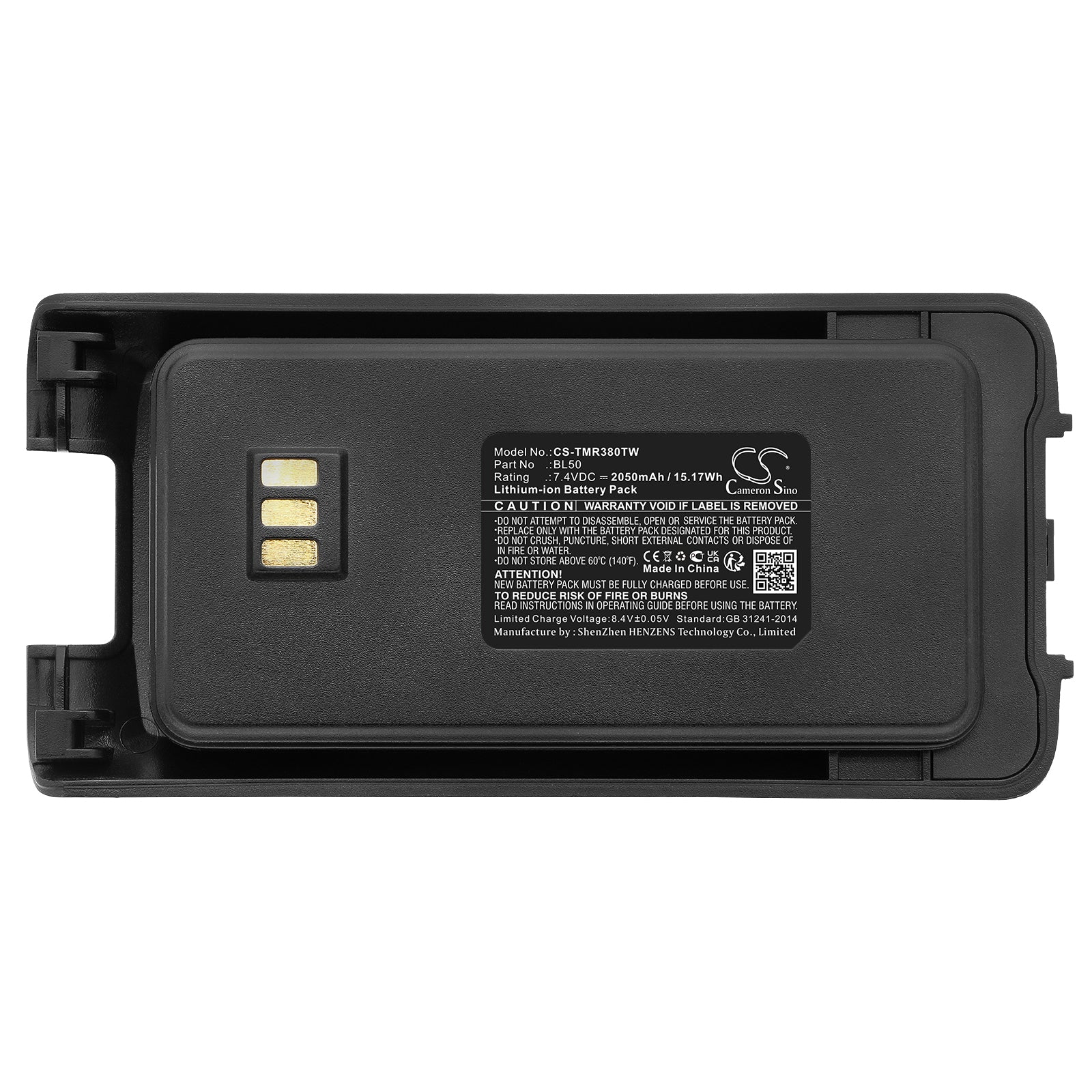 Li-ion, Two-Way Radio Battery fits Harico P73, Tytera Md-2017, 7.4V, 2050mAh Two-Way Radio Cameron Sino Technology Limited